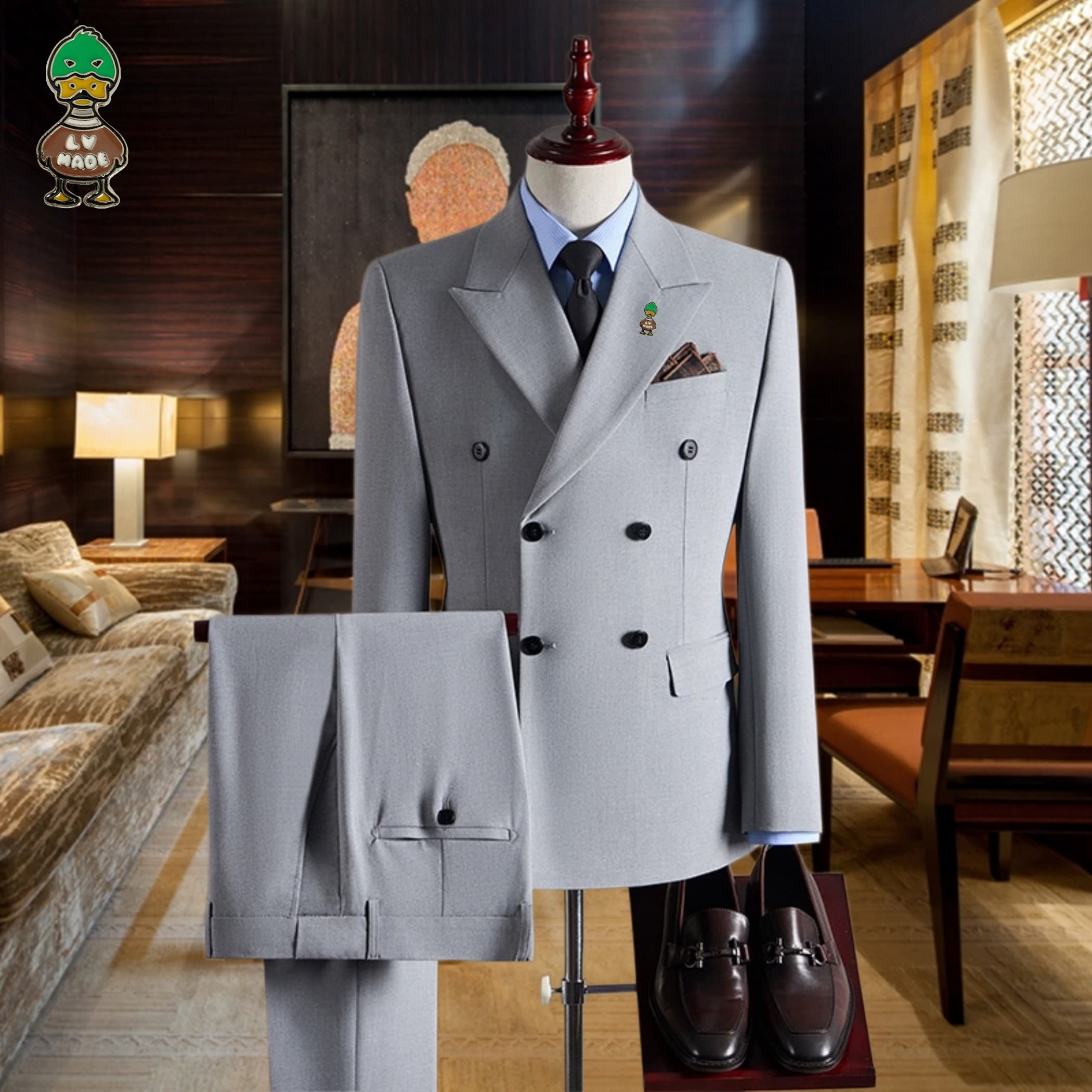C17977 The preferred choice for business occasions! Essential formal attire for business negotiations and interviews! Wedding dresses! Highly recommended by stores! Top-selling products! 🔥 [Louis Vuitton LV] High-end suit sets from the original collection — image 3