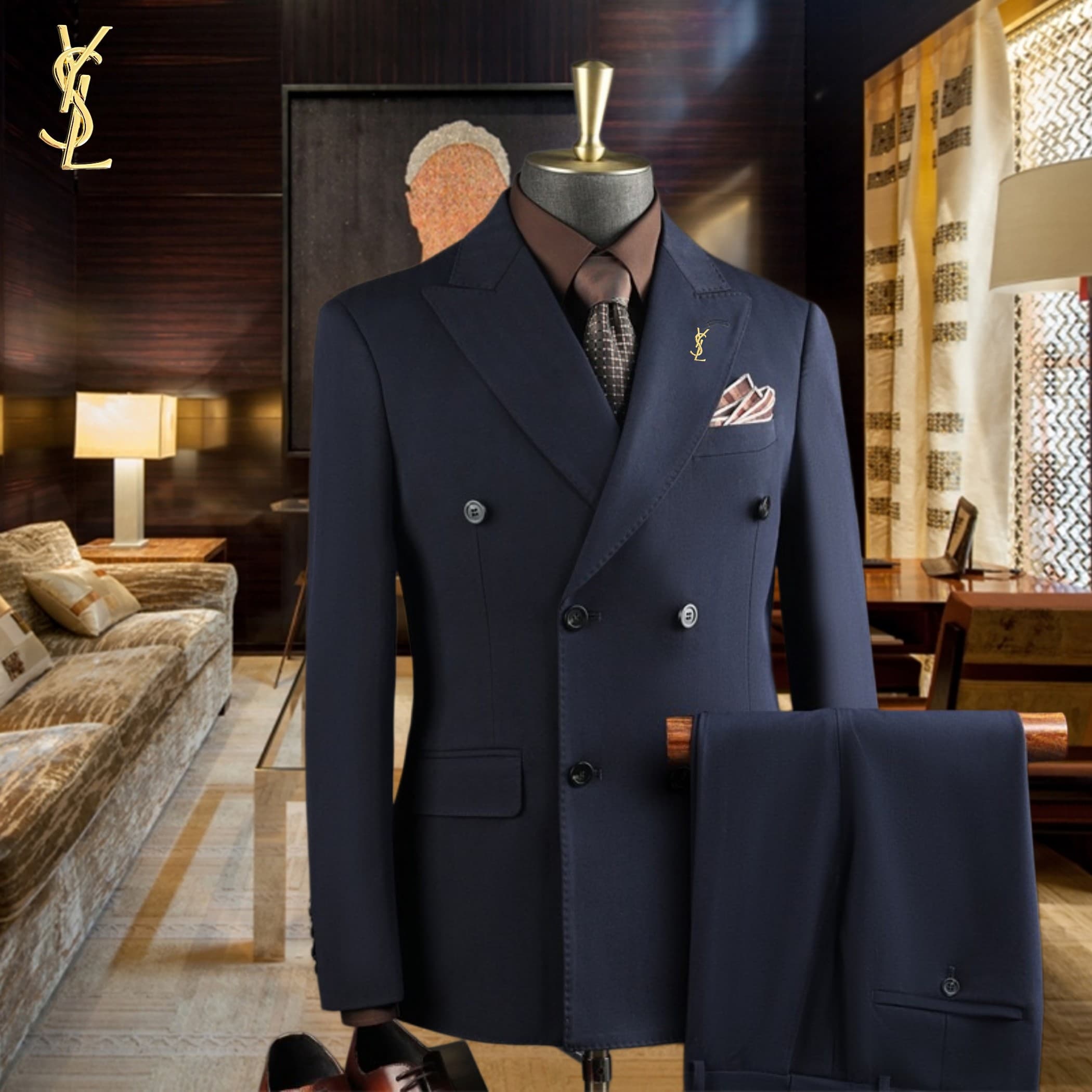 C17922 The preferred choice for business occasions! Essential formal attire for business negotiations and interviews! Wedding dresses! Highly recommended by stores! Top-selling products! 🔥【YSL】Original high-end suit sets, identical to those on the officia — image 2