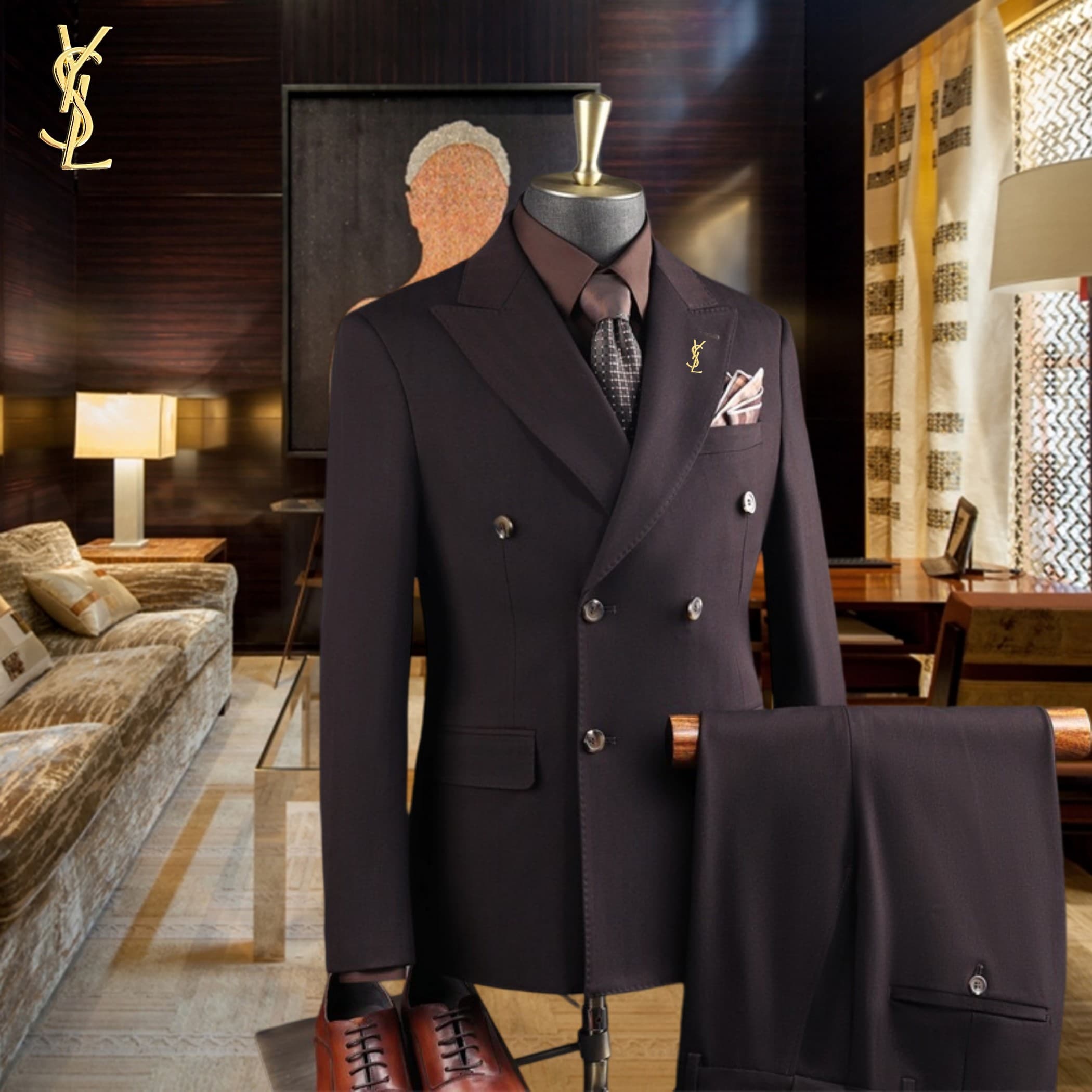 C17922 The preferred choice for business occasions! Essential formal attire for business negotiations and interviews! Wedding dresses! Highly recommended by stores! Top-selling products! 🔥【YSL】Original high-end suit sets, identical to those on the officia — image 3