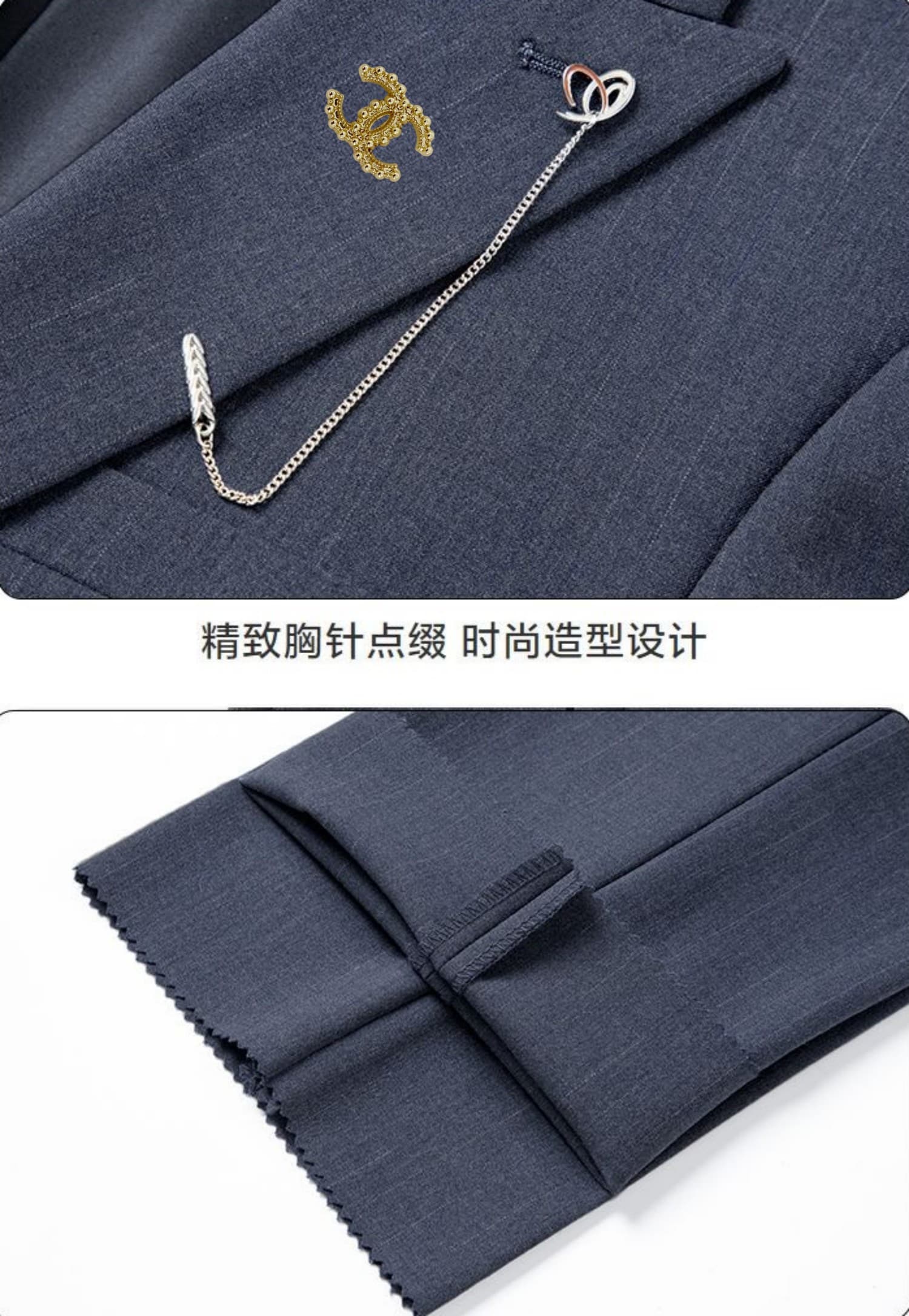 C17872 Preferred choice for business occasions! Wedding gowns! Highly recommended by the store! Must-have item! [CHANEL] Original high-end suit sets – identical to those on the official website. Three-piece suit set, latest designs from fashion shows. The — image 3