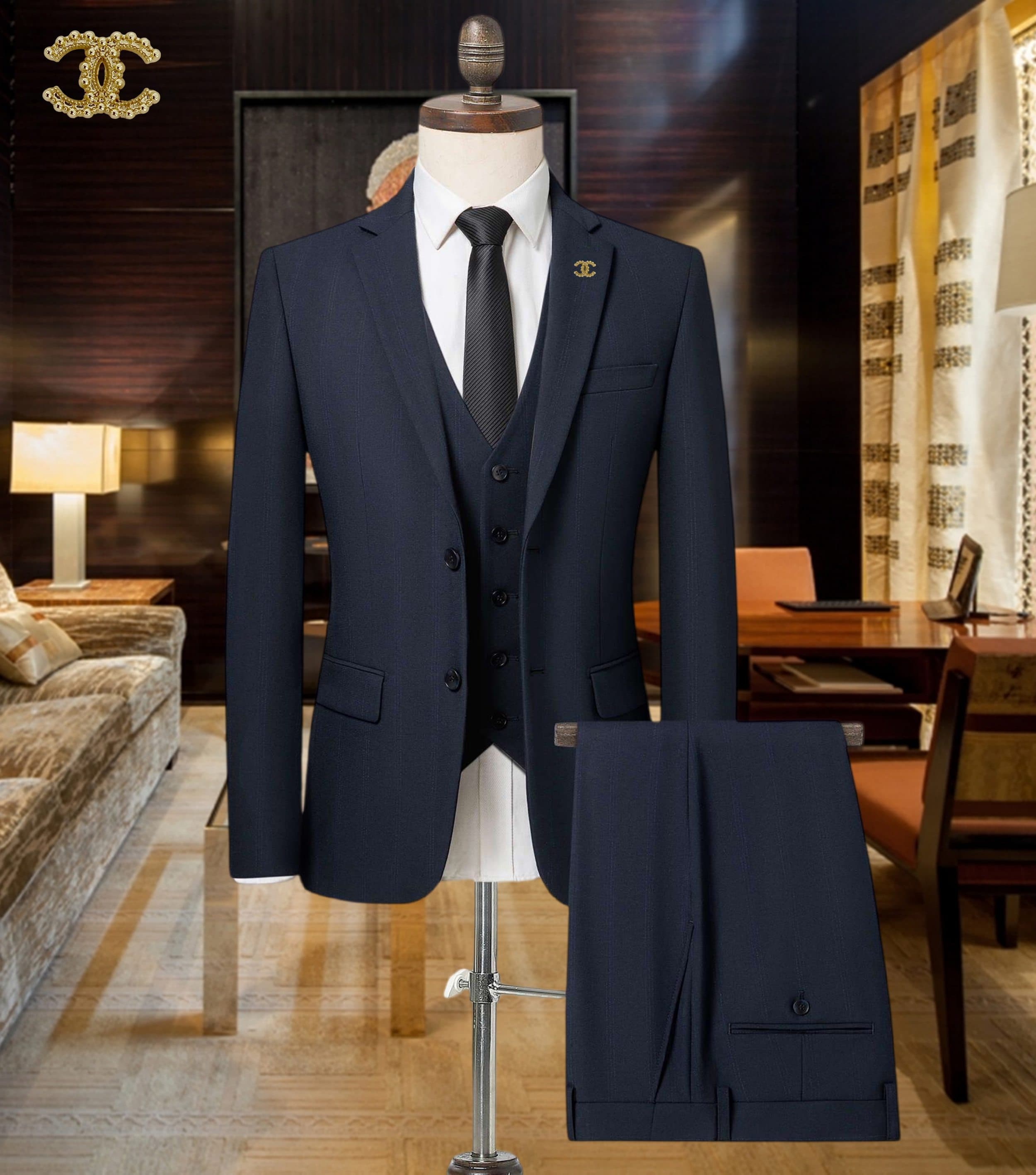 C17866 The preferred choice for business occasions! Wedding gowns! Highly recommended by the store! Best-selling items! [Chanel CHANEL] High-end suit sets of original designs, identical to those on the official website. A complete set of suits, new models — image 1