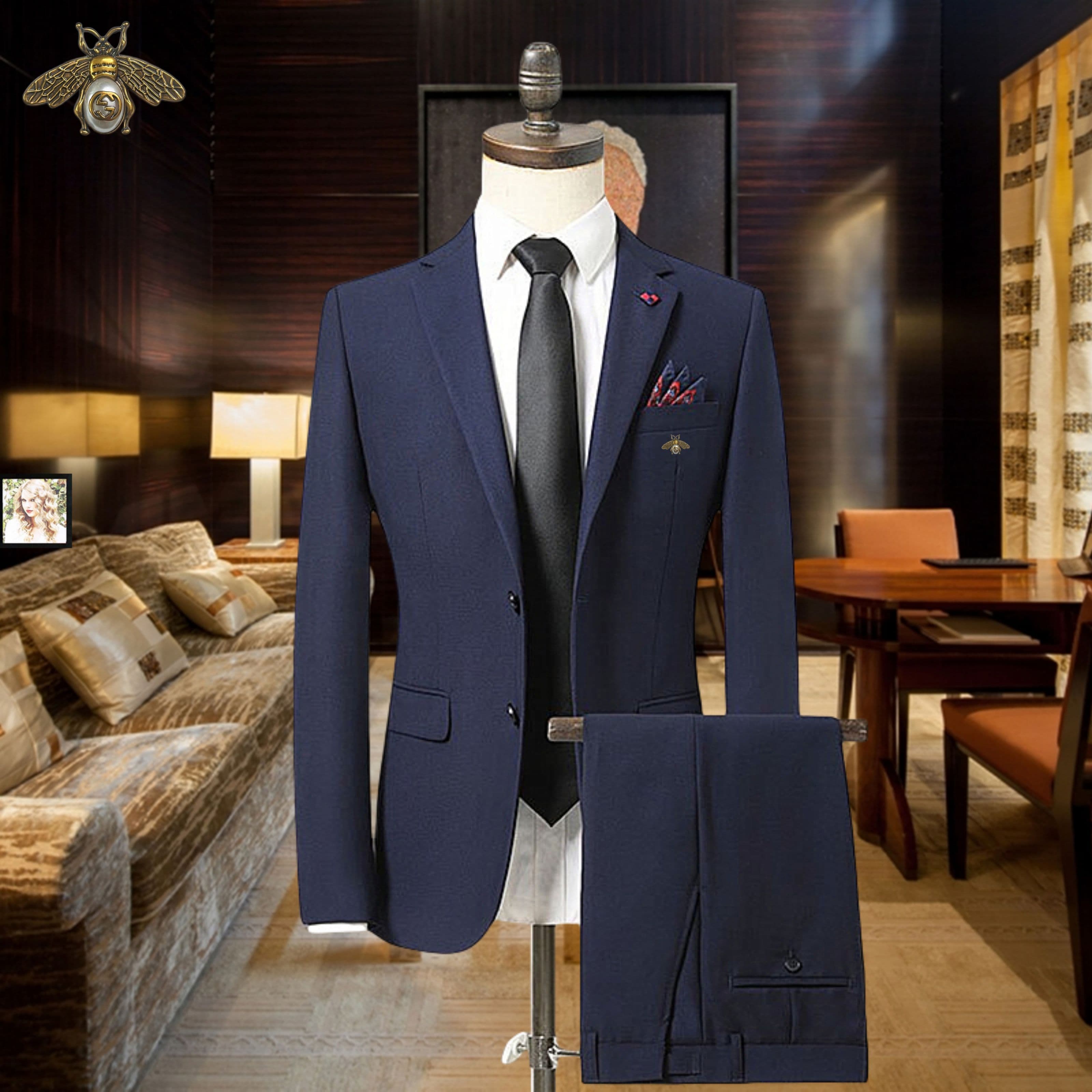 C17865 The preferred choice for business occasions! Wedding dresses! Highly recommended by the store! Must-have item! [GUCCI] Original high-end suit sets – identical to those on the official website. Two-piece suits, latest designs from fashion shows. The — image 1