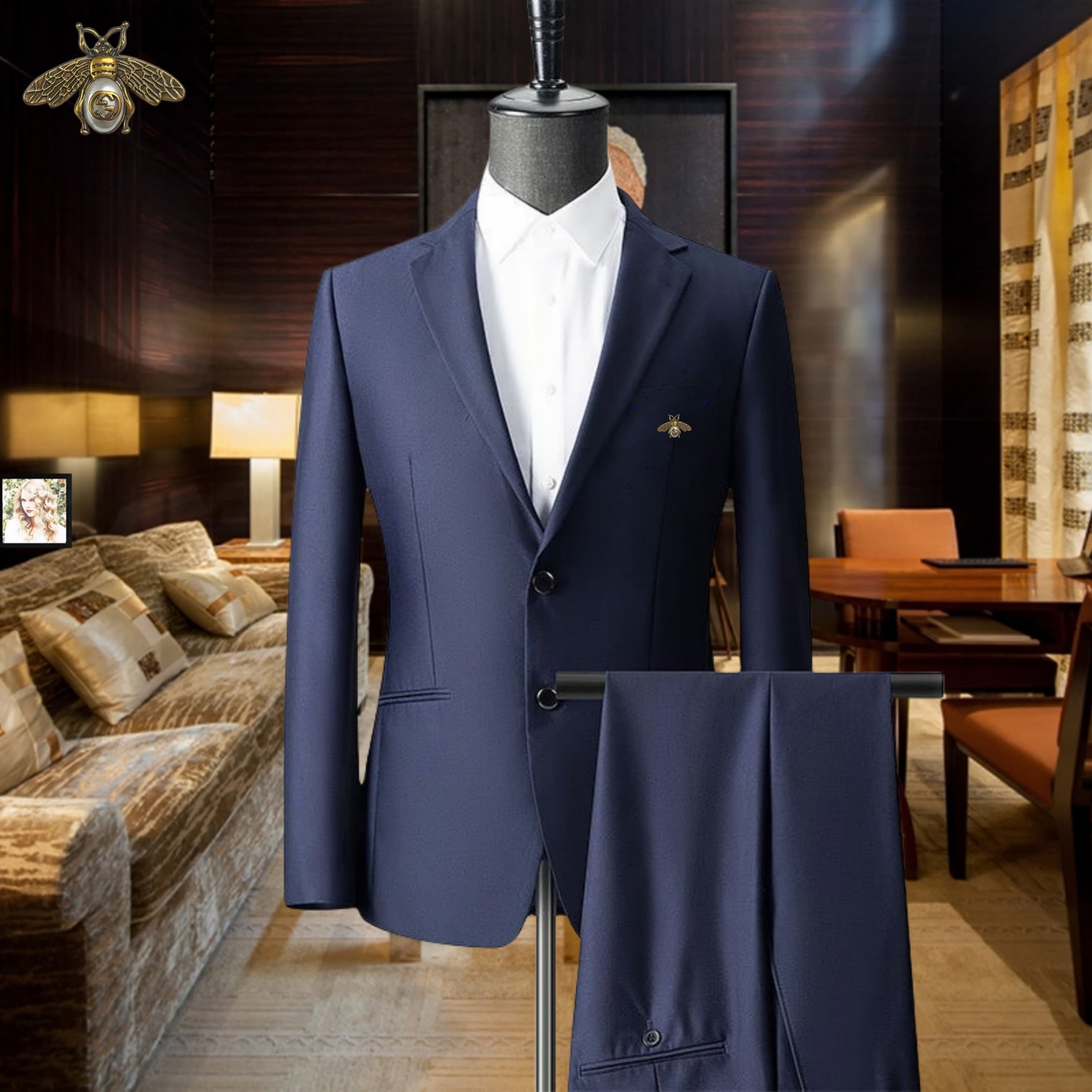 C17861 Preferred choice for business occasions! Wedding gowns! Highly recommended by the store! Must-have item! [GUCCI] Original high-end suit sets – identical to those on the official website. Two-piece suits, new designs from fashion shows. The most adv — image 1