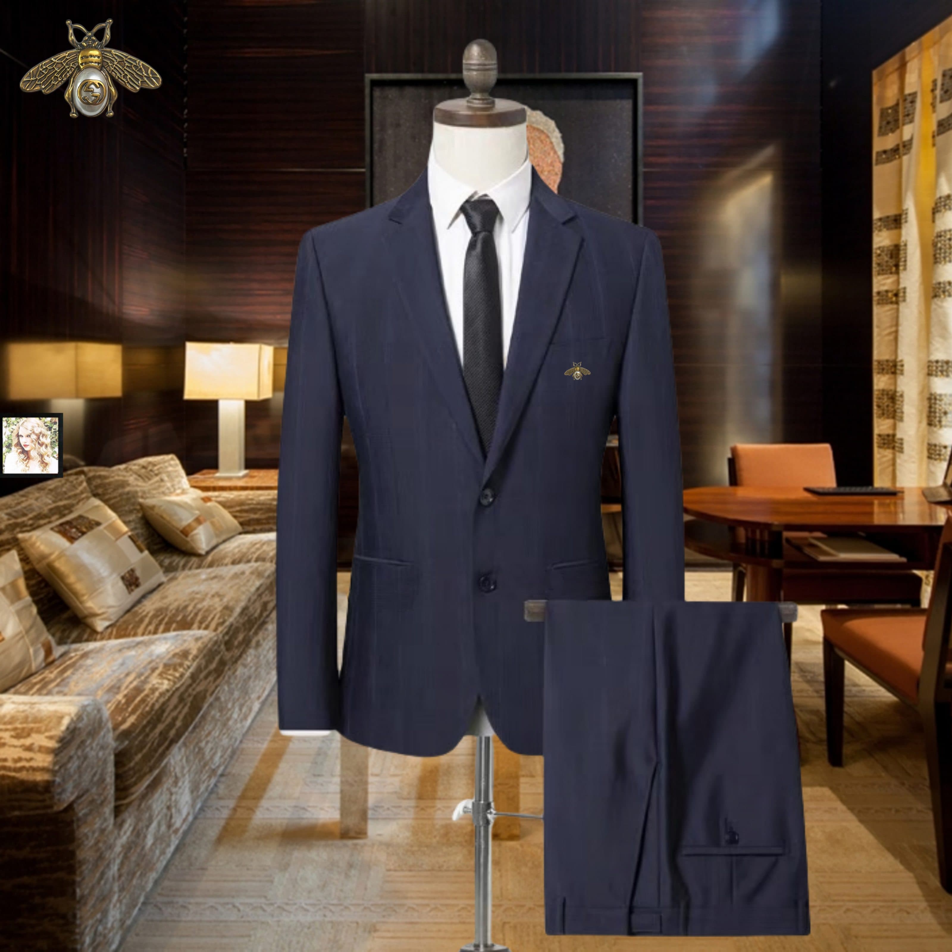 C17860 Top choice for business occasions! Wedding dresses! Highly recommended by the store! Best-selling item! [GUCCI] Original high-end suit sets – identical to those on the official website. Two-piece suits, new designs from fashion shows. The most adva — image 1