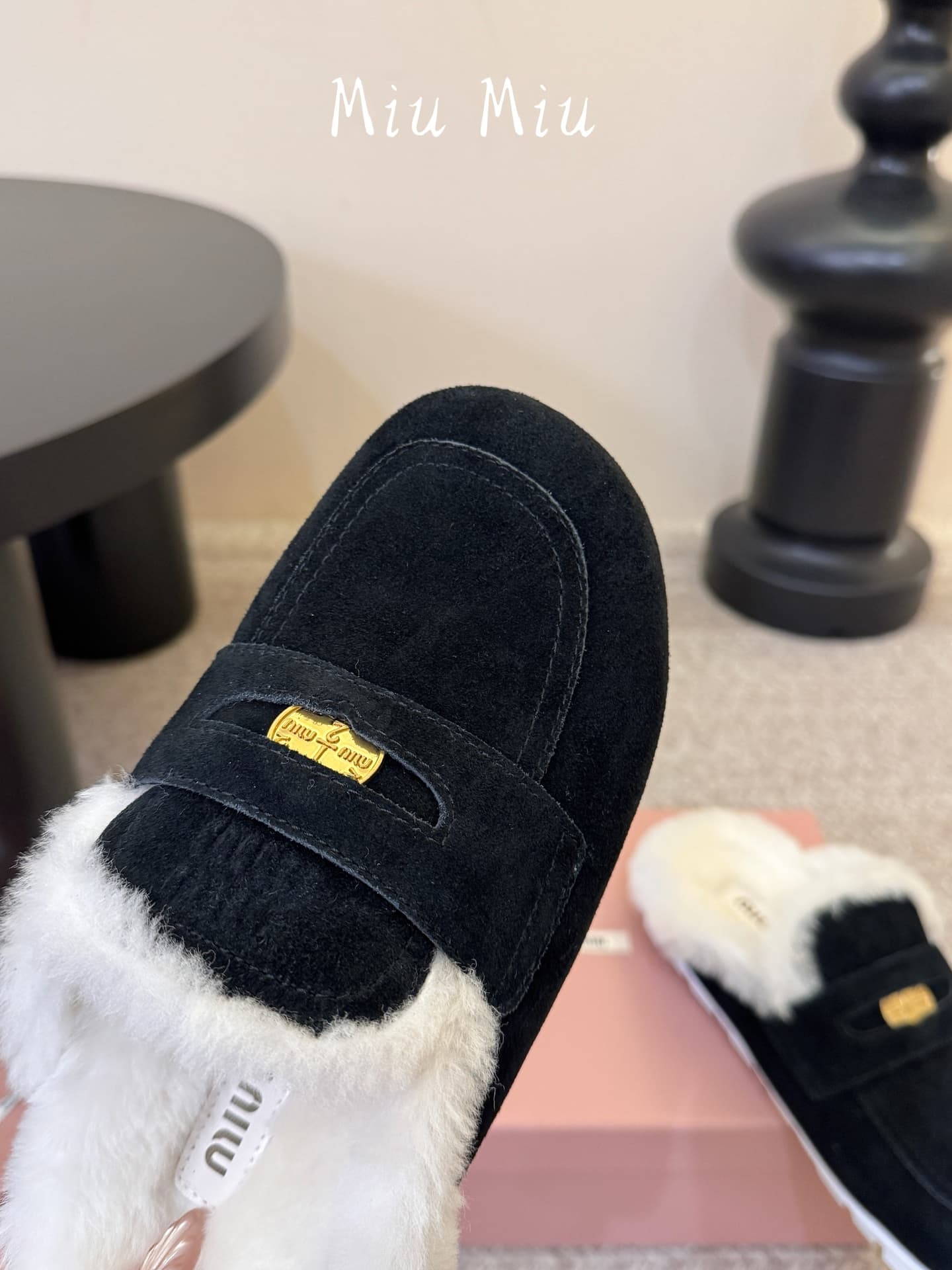 D10570 MiuMiu/缪缪’s latest popular autumn/winter boots with fur lining – semi-enclosed style — image 6