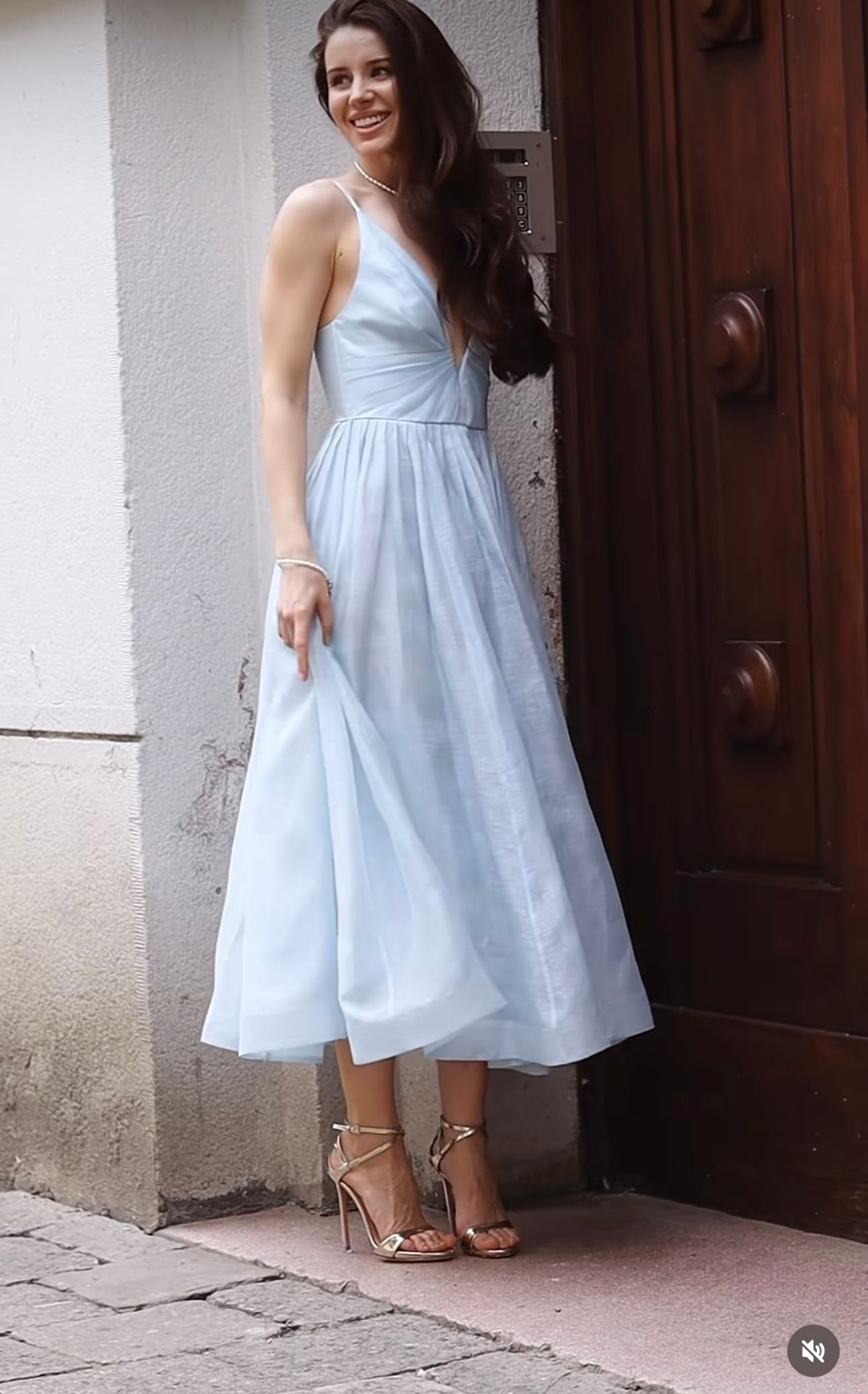 C18285 Style number 20251593 Zimmermann – New model, solid-color halter dress. Long dress, available in pink, blue, black, white, and yellow. S-XL sizes available; size M: elasticated bust circumference 80, waist circumference 72, total length 121. — image 6
