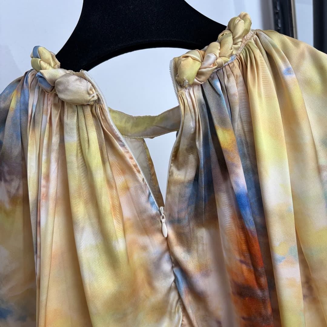 C18232 Style number 20265981 Zimmermann* New set: gradient-colored print vest top + shorts, yellow, S-XL. [For size M: bust circumference 94, length 59; waist circumference 66 is slightly elastic, length 31; weight: 0, 355kg] — image 6