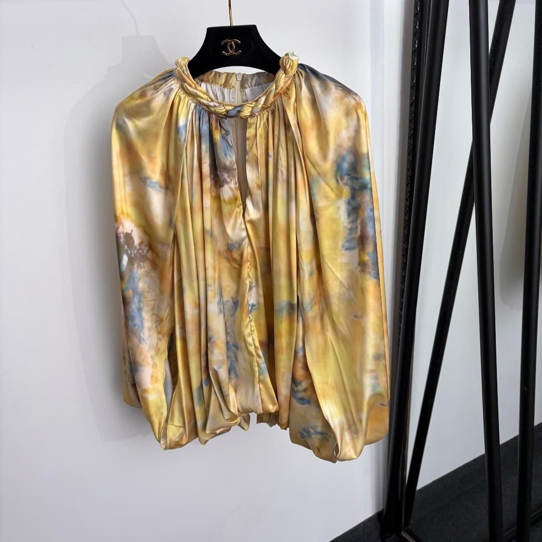C18232 Style number 20265981 Zimmermann* New set: gradient-colored print vest top + shorts, yellow, S-XL. [For size M: bust circumference 94, length 59; waist circumference 66 is slightly elastic, length 31; weight: 0, 355kg] — image 2