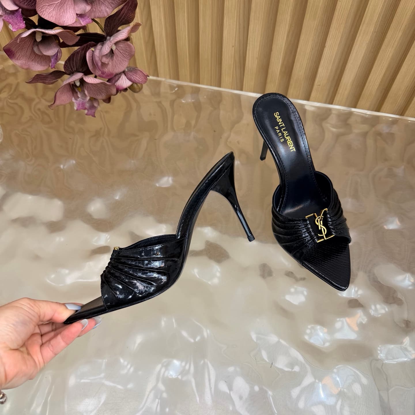 D12332 2026 Spring/Summer New Model YSL 🖤 Saint Laurent / Saint Laurent YSL slippers – an absolutely amazing and popular pair of slippers! — image 8