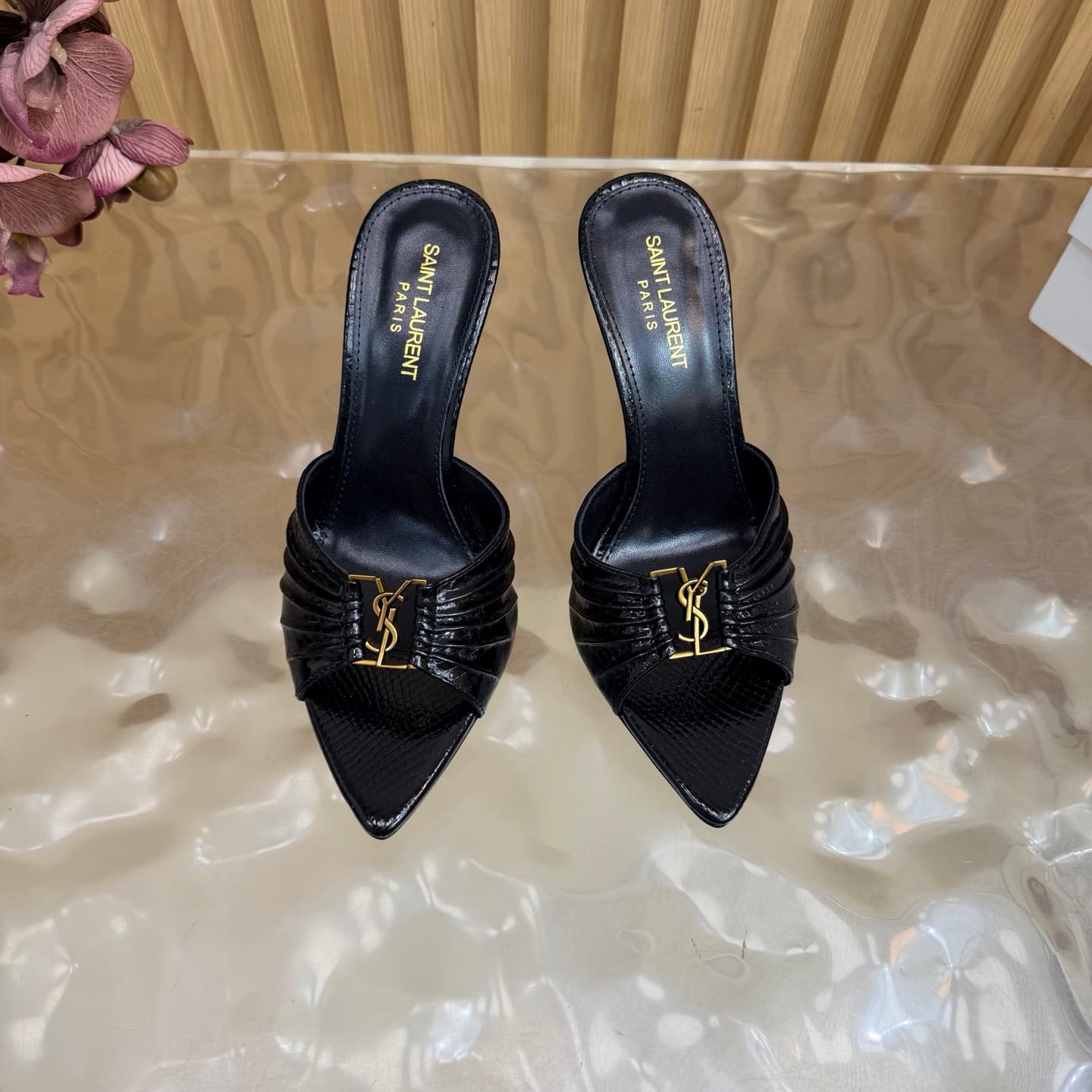 D12332 2026 Spring/Summer New Model YSL 🖤 Saint Laurent / Saint Laurent YSL slippers – an absolutely amazing and popular pair of slippers! — image 5