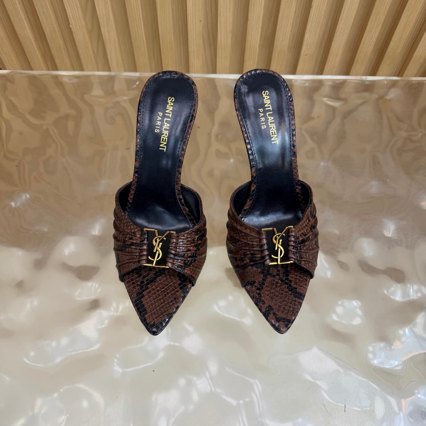 D12327 2026 Spring/Summer new model YSL 🖤 Saint Laurent / Saint Laurent YSL slippers – an absolutely amazing and popular pair of slippers! — image 5