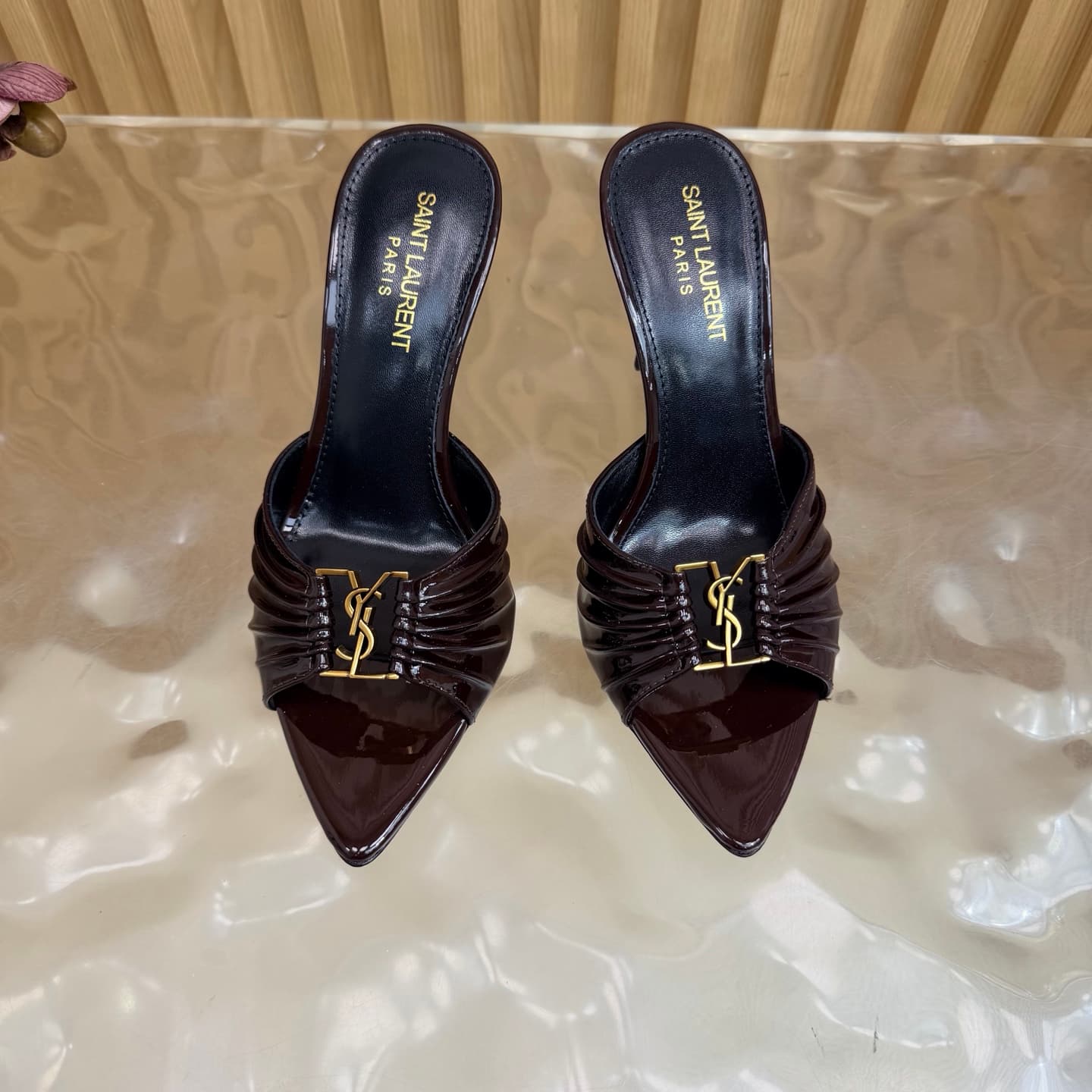 D12358 2026 Spring/Summer new model YSL 🖤 Saint Laurent / Saint Laurent YSL slippers – an absolutely amazing and popular pair of slippers! — image 5