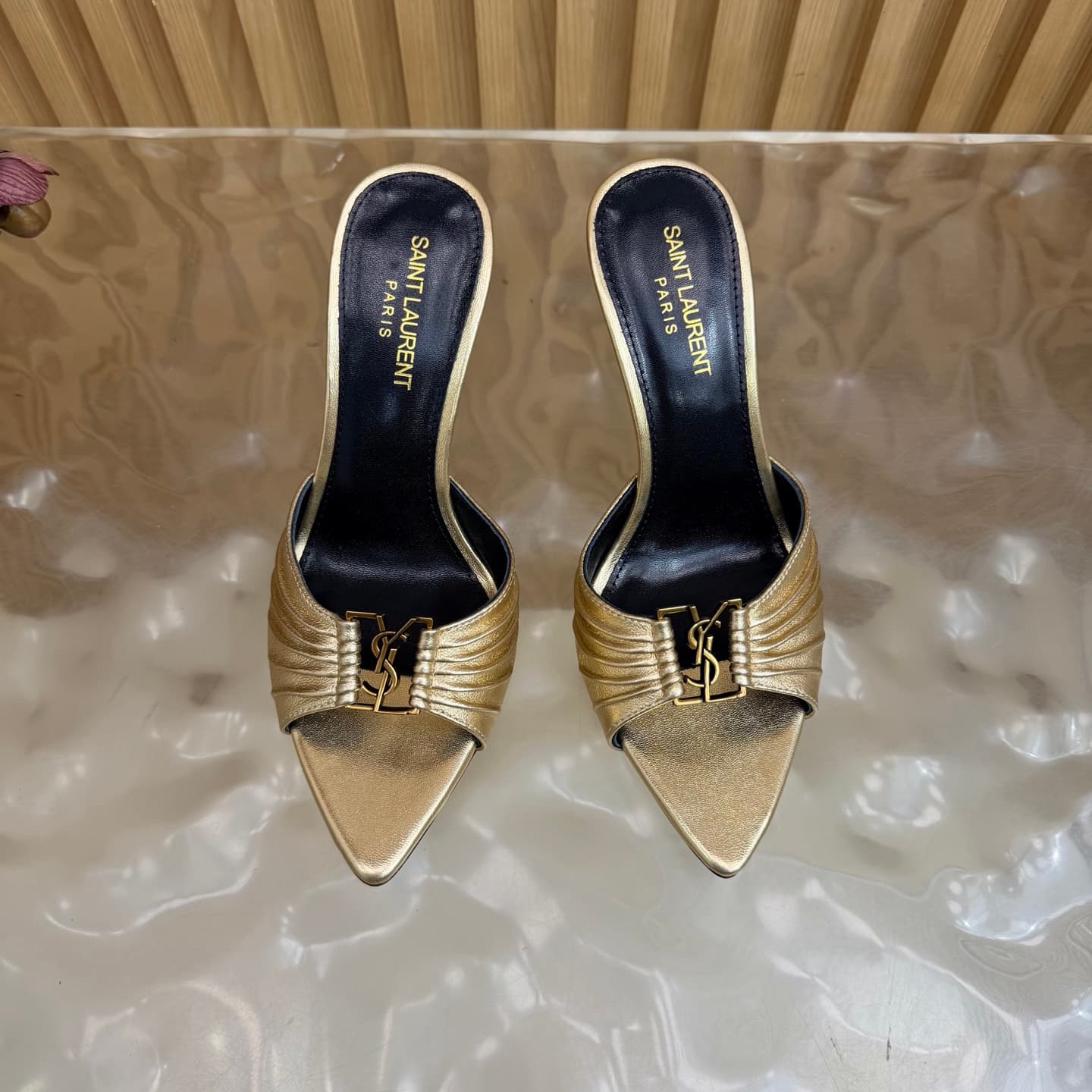 D12355 2026 Spring/Summer new model YSL 🖤 Saint Laurent / Saint Laurent YSL slippers – an absolutely amazing and popular pair of slippers! — image 5