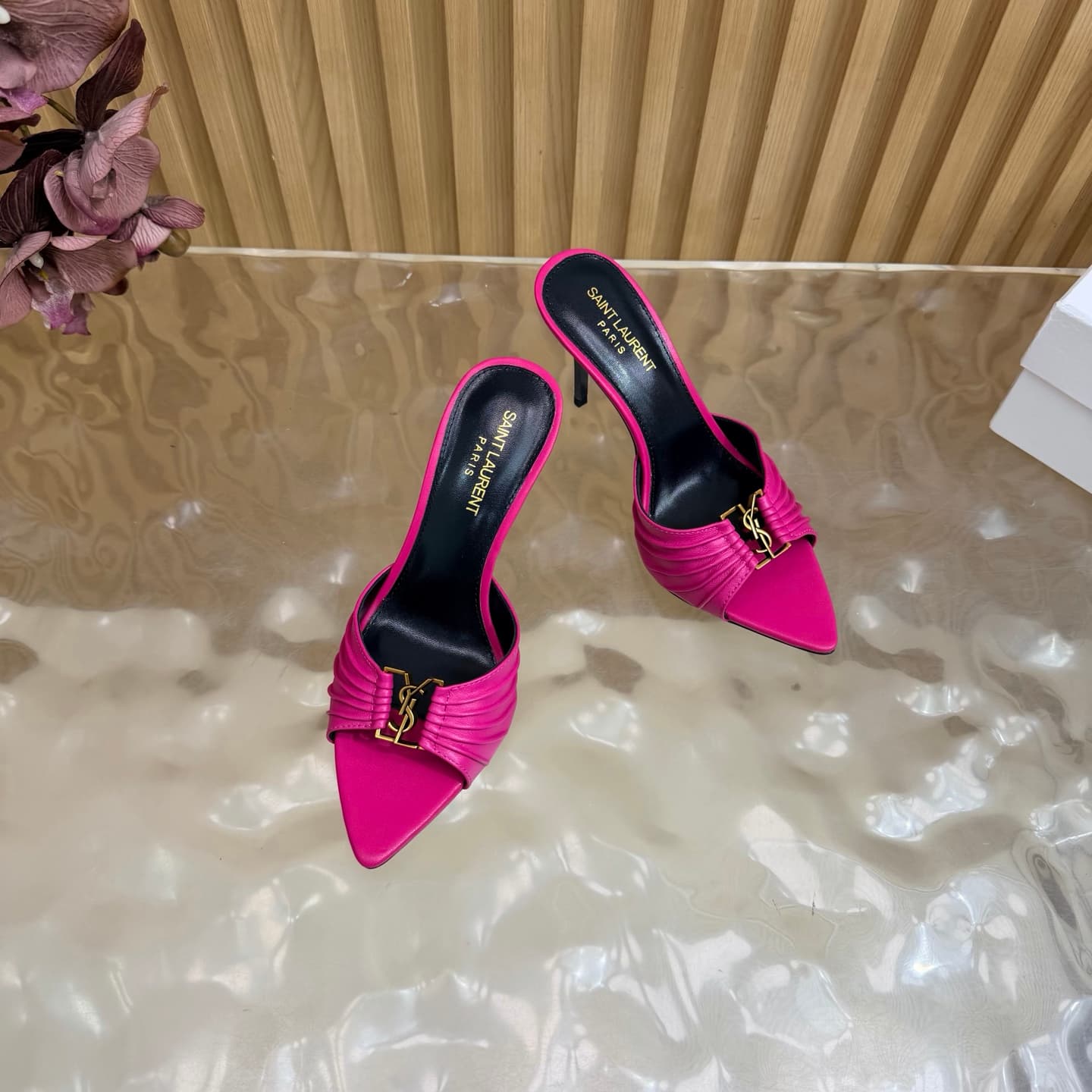 D12350 2026 Spring/Summer new model YSL 🖤 Saint Laurent / Saint Laurent YSL slippers – an absolutely amazing and popular pair of slippers! — image 6