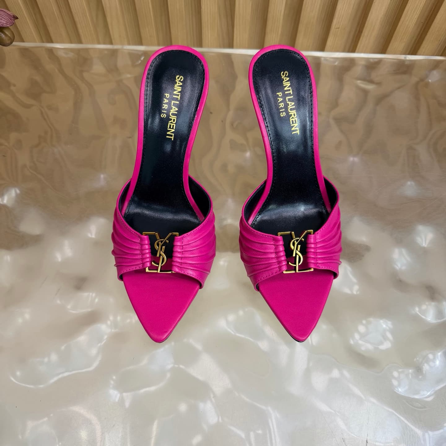 D12350 2026 Spring/Summer new model YSL 🖤 Saint Laurent / Saint Laurent YSL slippers – an absolutely amazing and popular pair of slippers! — image 5