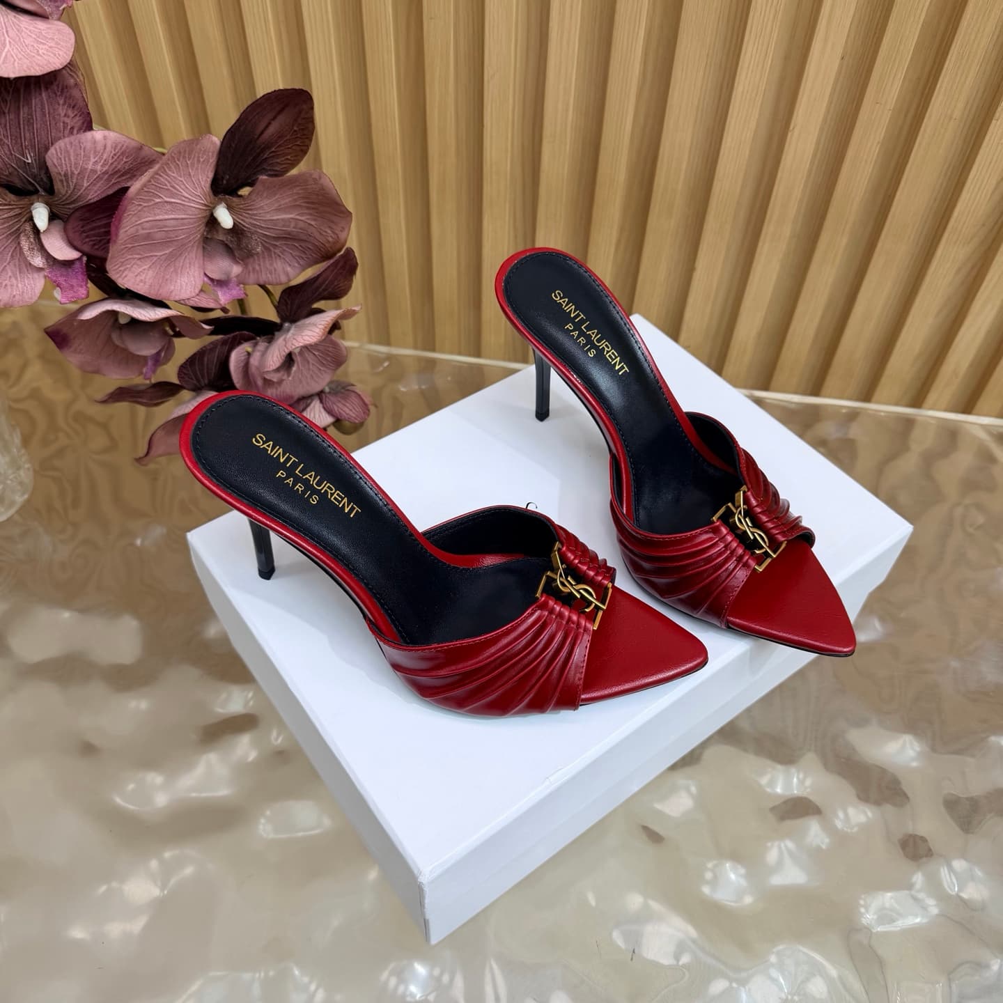 D12352 2026 Spring/Summer New Model YSL 🖤 Saint Laurent / Saint Laurent YSL slippers – an absolutely amazing and popular model of slippers! — image 3