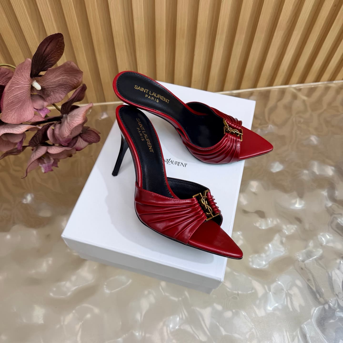 D12352 2026 Spring/Summer New Model YSL 🖤 Saint Laurent / Saint Laurent YSL slippers – an absolutely amazing and popular model of slippers! — image 2