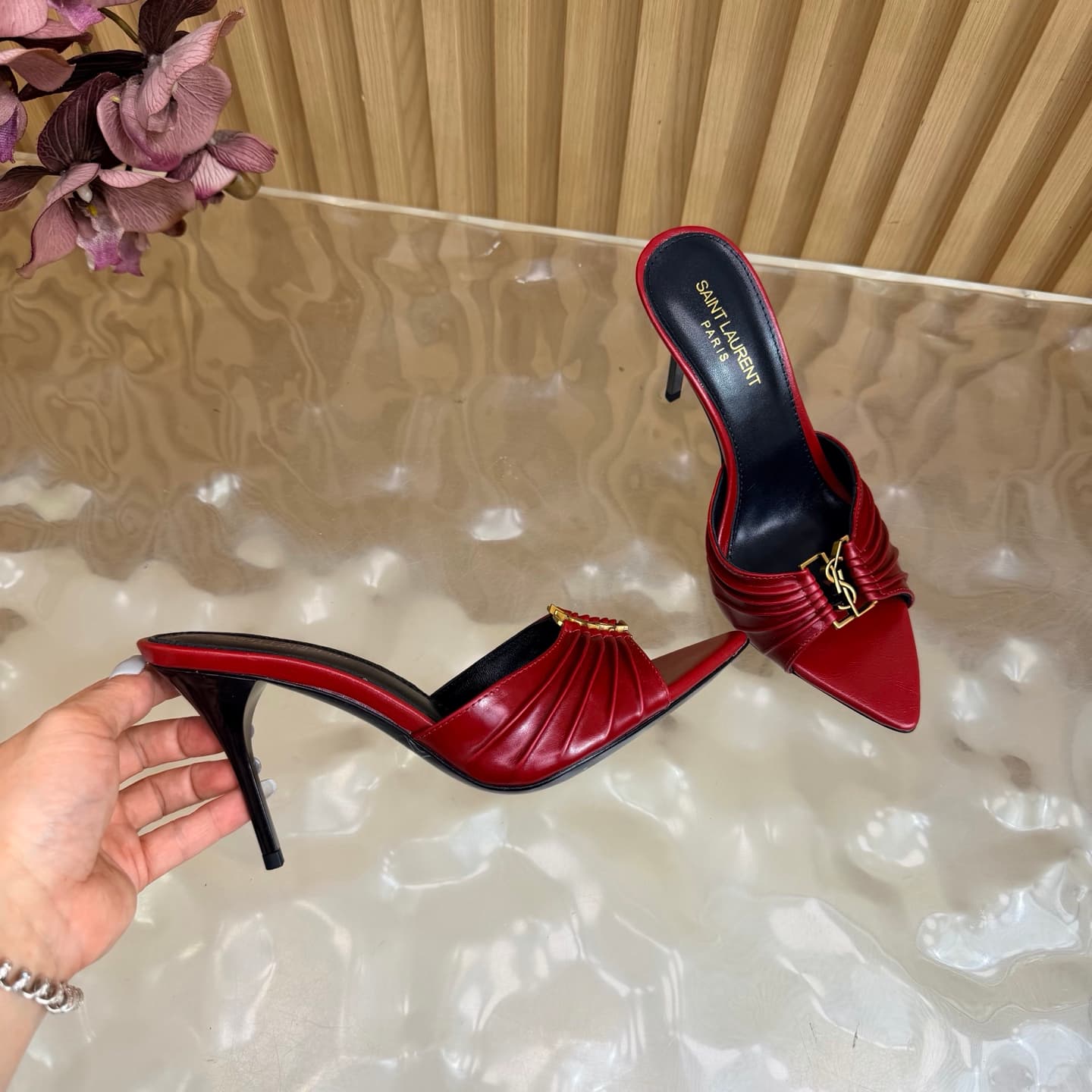 D12352 2026 Spring/Summer New Model YSL 🖤 Saint Laurent / Saint Laurent YSL slippers – an absolutely amazing and popular model of slippers! — image 7