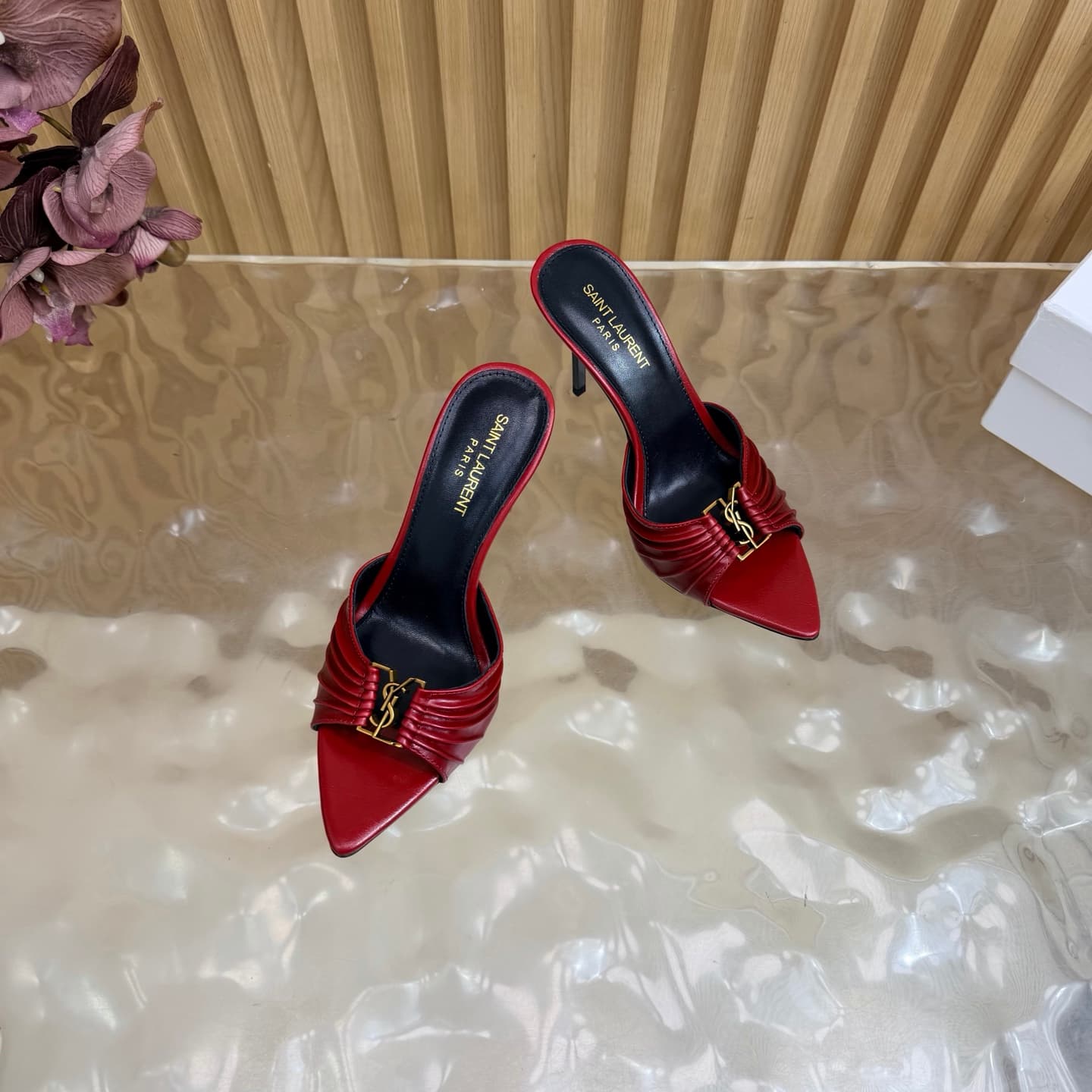 D12352 2026 Spring/Summer New Model YSL 🖤 Saint Laurent / Saint Laurent YSL slippers – an absolutely amazing and popular model of slippers! — image 6