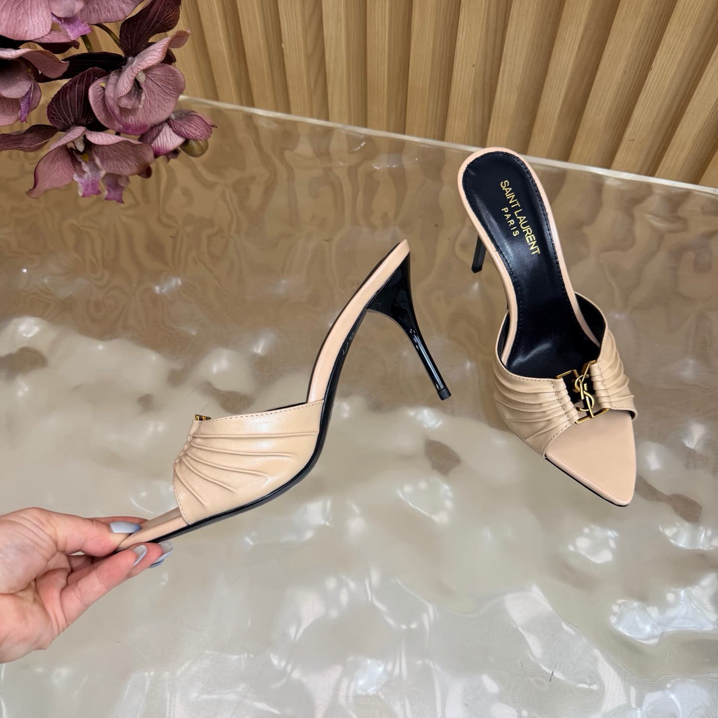 D12349 2026 Spring/Summer new model YSL 🖤 Saint Laurent / Saint Laurent YSL slippers – an absolutely amazing and popular pair of slippers! — image 7