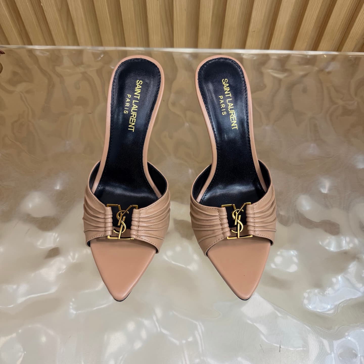 D12348 2026 Spring/Summer new model YSL 🖤 Saint Laurent / Saint Laurent YSL slippers – an absolutely amazing and popular pair of slippers! — image 5