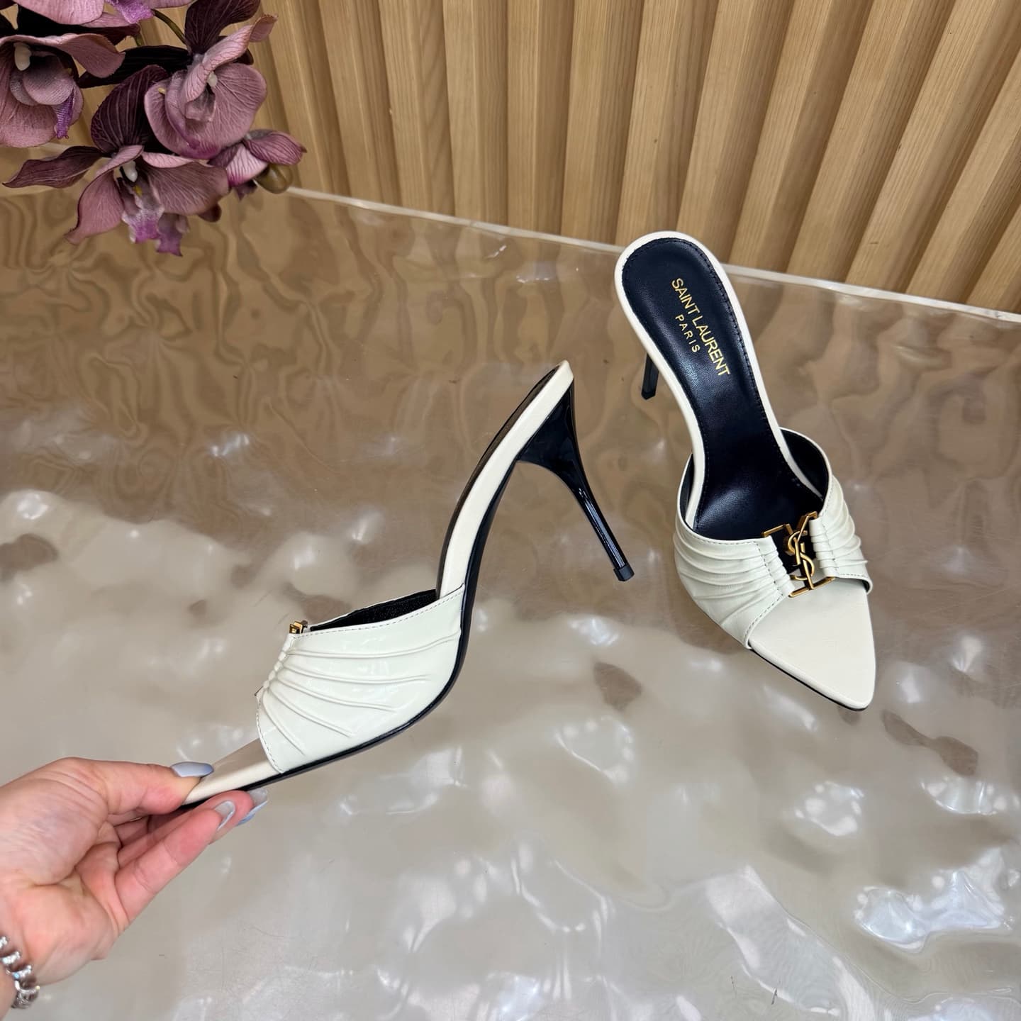 D12346 2026 Spring/Summer New Model YSL 🖤 Saint Laurent / Saint Laurent YSL slippers – an absolutely amazing and popular pair of slippers! — image 7