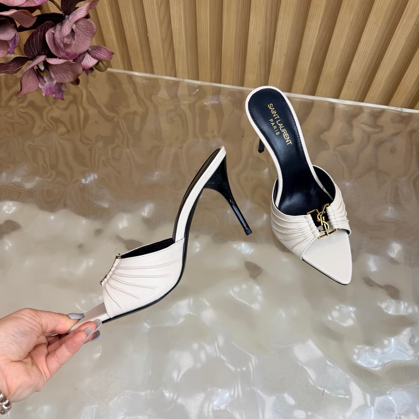 D12344 2026 Spring/Summer New Model YSL 🖤 Saint Laurent / Saint Laurent YSL slippers – an absolutely amazing and popular pair of slippers! — image 4