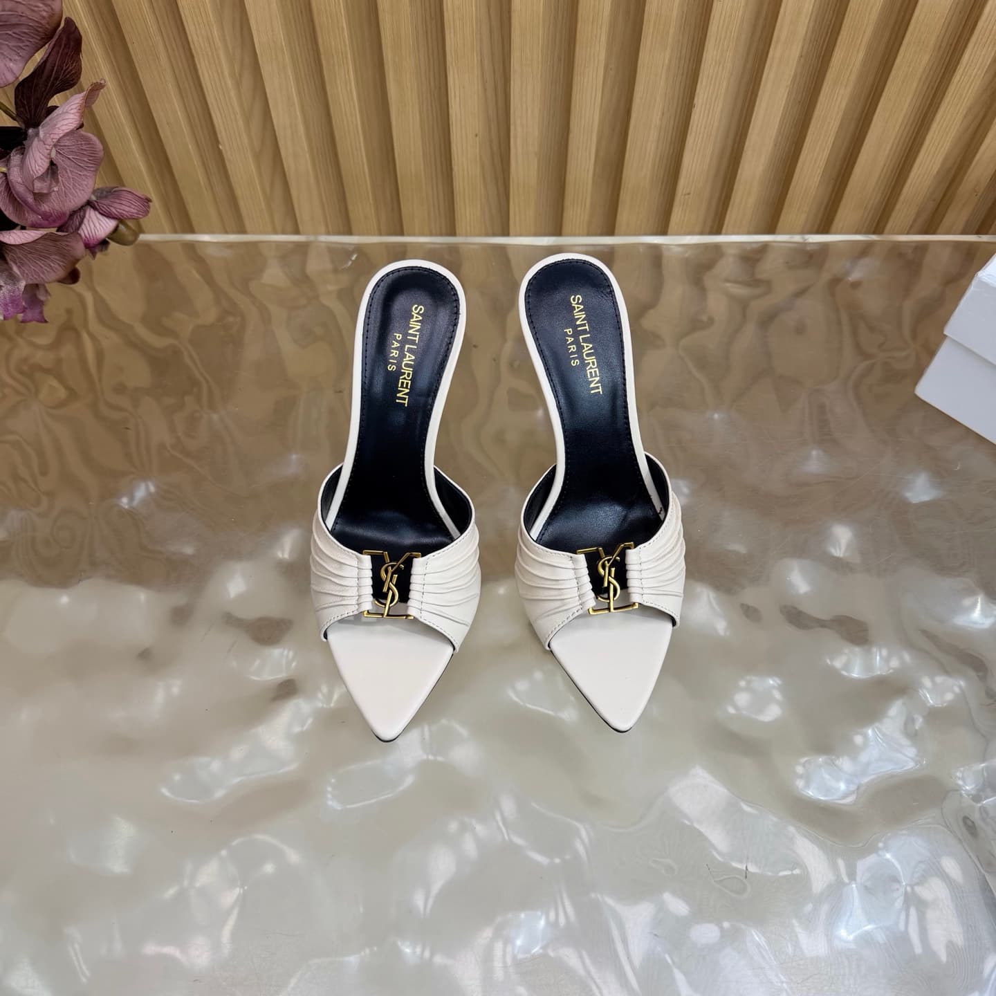 D12344 2026 Spring/Summer New Model YSL 🖤 Saint Laurent / Saint Laurent YSL slippers – an absolutely amazing and popular pair of slippers! — image 5