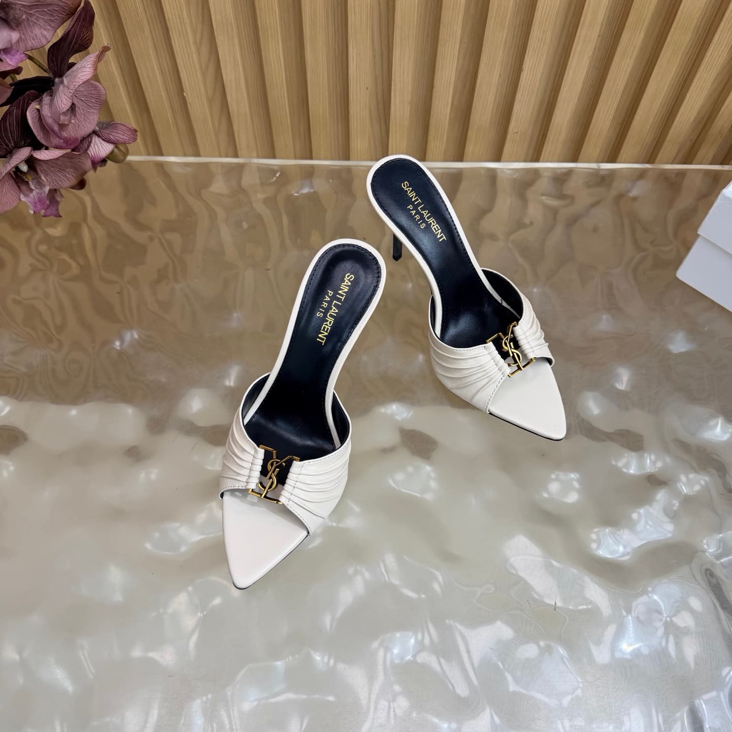 D12344 2026 Spring/Summer New Model YSL 🖤 Saint Laurent / Saint Laurent YSL slippers – an absolutely amazing and popular pair of slippers! — image 7
