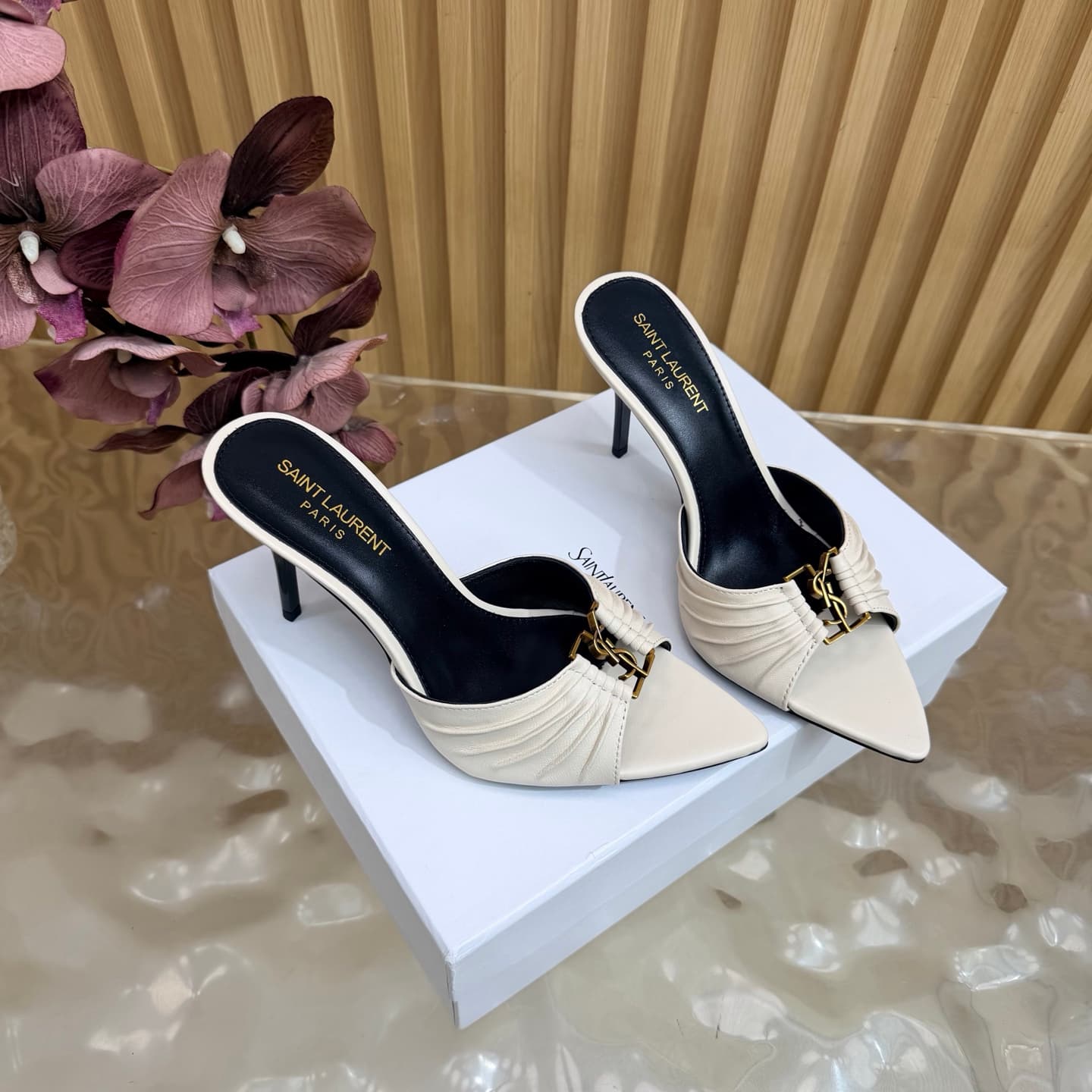 D12344 2026 Spring/Summer New Model YSL 🖤 Saint Laurent / Saint Laurent YSL slippers – an absolutely amazing and popular pair of slippers! — image 3