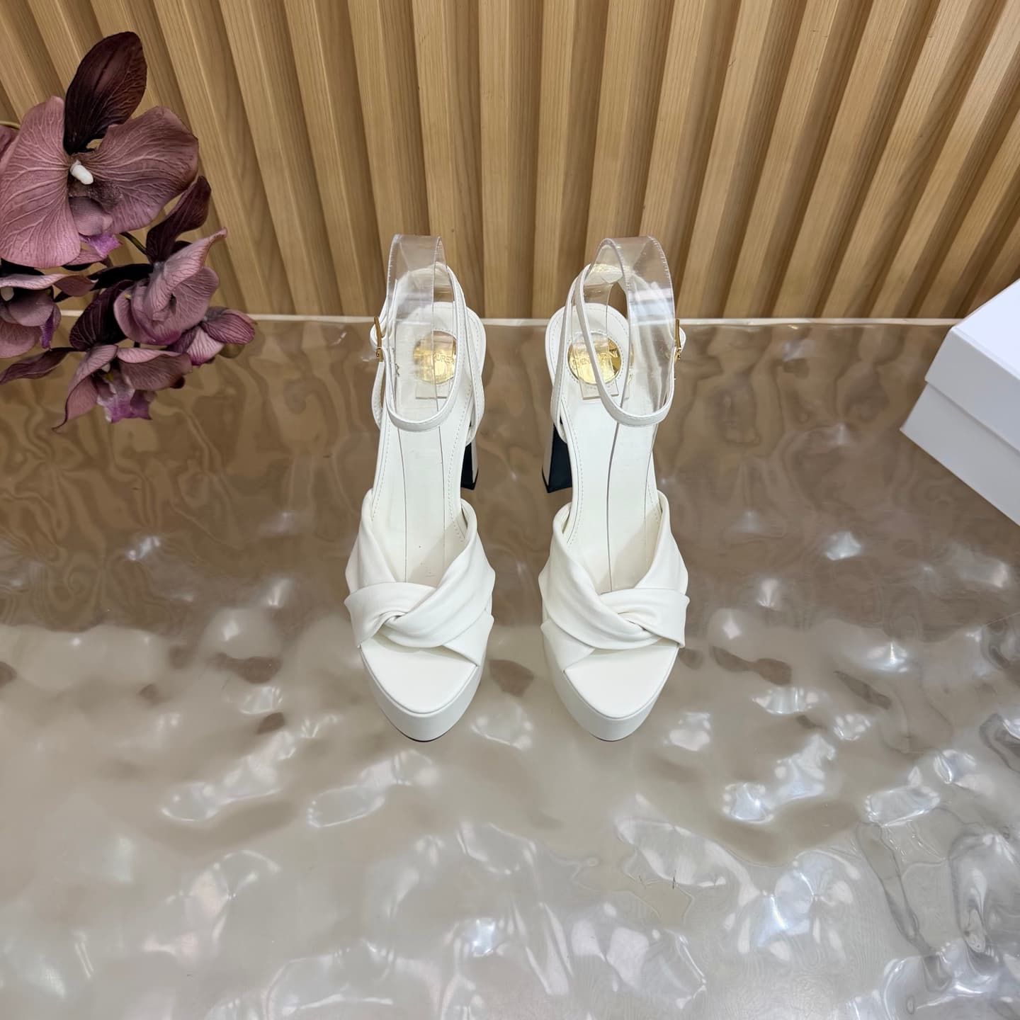 D12225 New model released: YSL Saint Laurent🖤 – SS2026 Summer Fish Mouth high heels. New design, ready for shows, high-heel sandals — image 5