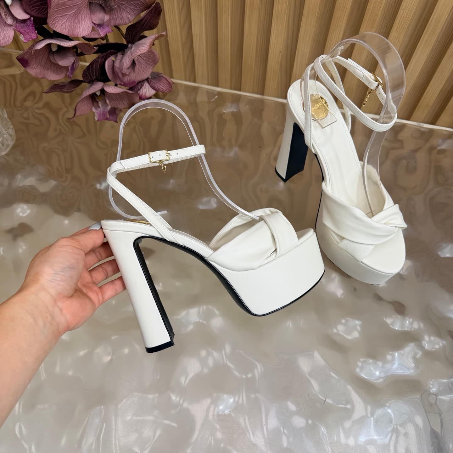 D12225 New model released: YSL Saint Laurent🖤 – SS2026 Summer Fish Mouth high heels. New design, ready for shows, high-heel sandals — image 8