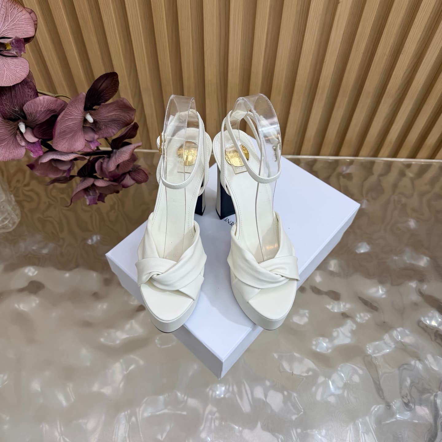 D12225 New model released: YSL Saint Laurent🖤 – SS2026 Summer Fish Mouth high heels. New design, ready for shows, high-heel sandals — image 4