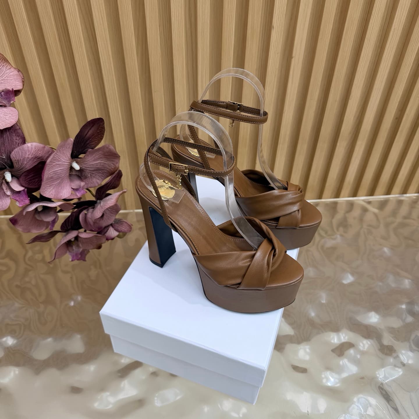 D12223 New model released: YSL Saint Laurent🖤 — SS2026 Summer Fish Mouth high heels. New design, ready for shows, high-heel sandals — image 1