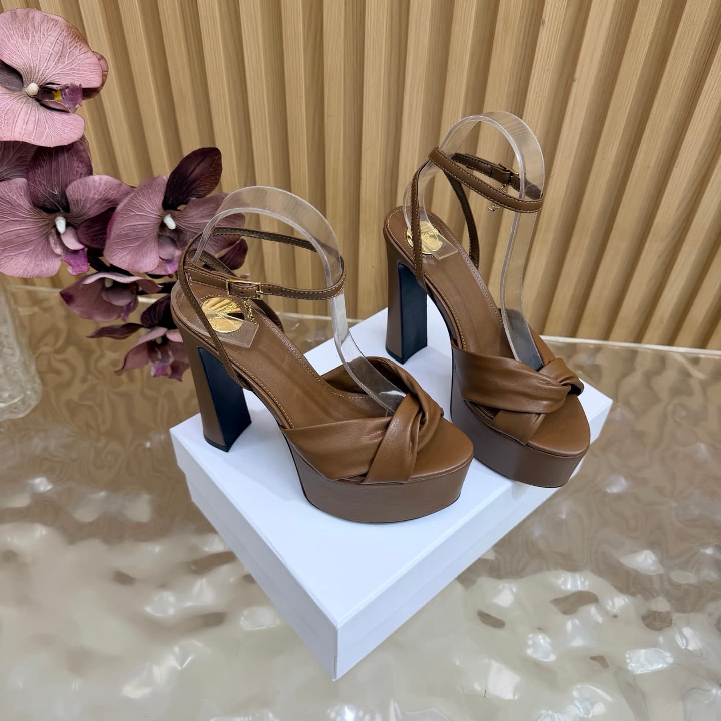 D12223 New model released: YSL Saint Laurent🖤 — SS2026 Summer Fish Mouth high heels. New design, ready for shows, high-heel sandals — image 3