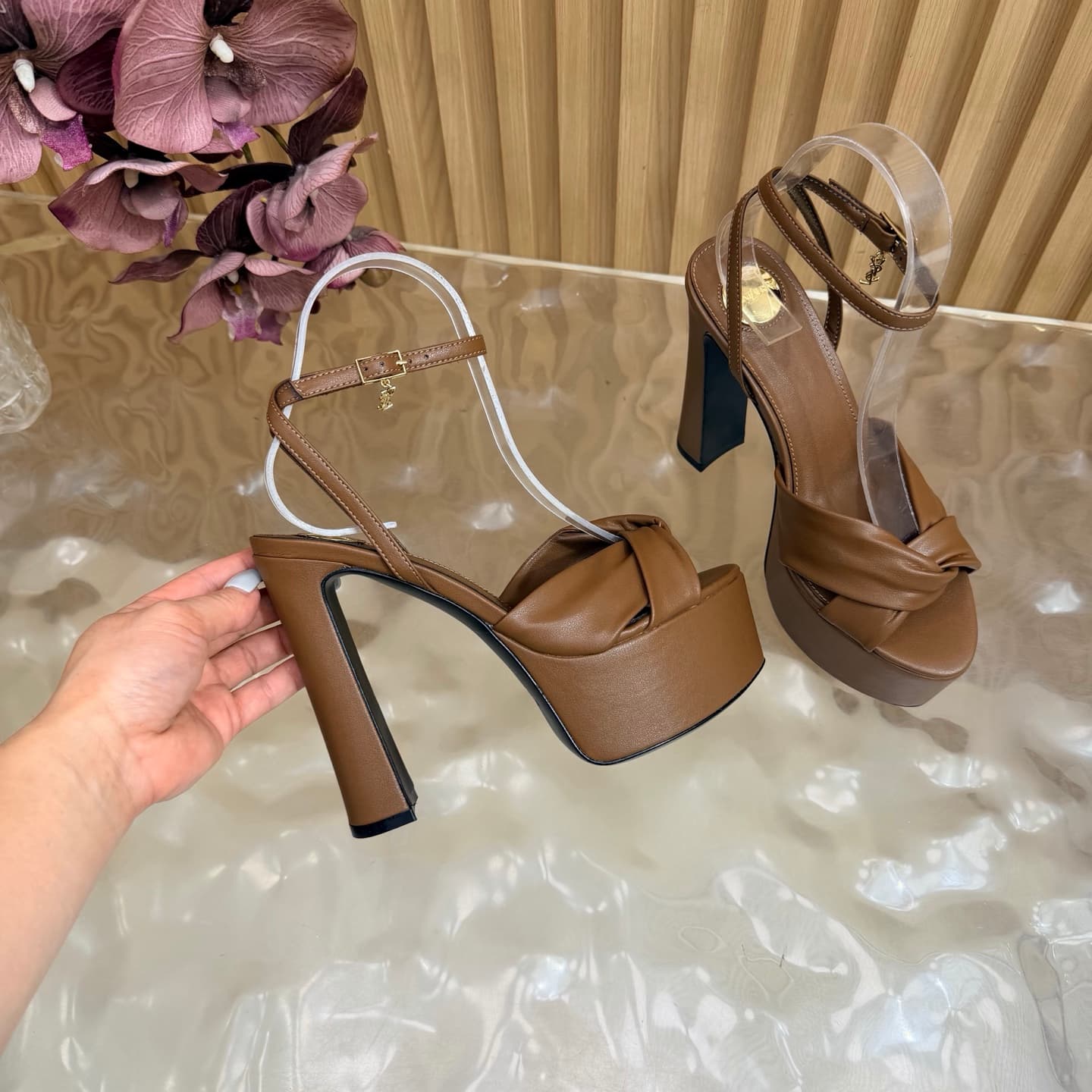 D12223 New model released: YSL Saint Laurent🖤 — SS2026 Summer Fish Mouth high heels. New design, ready for shows, high-heel sandals — image 8