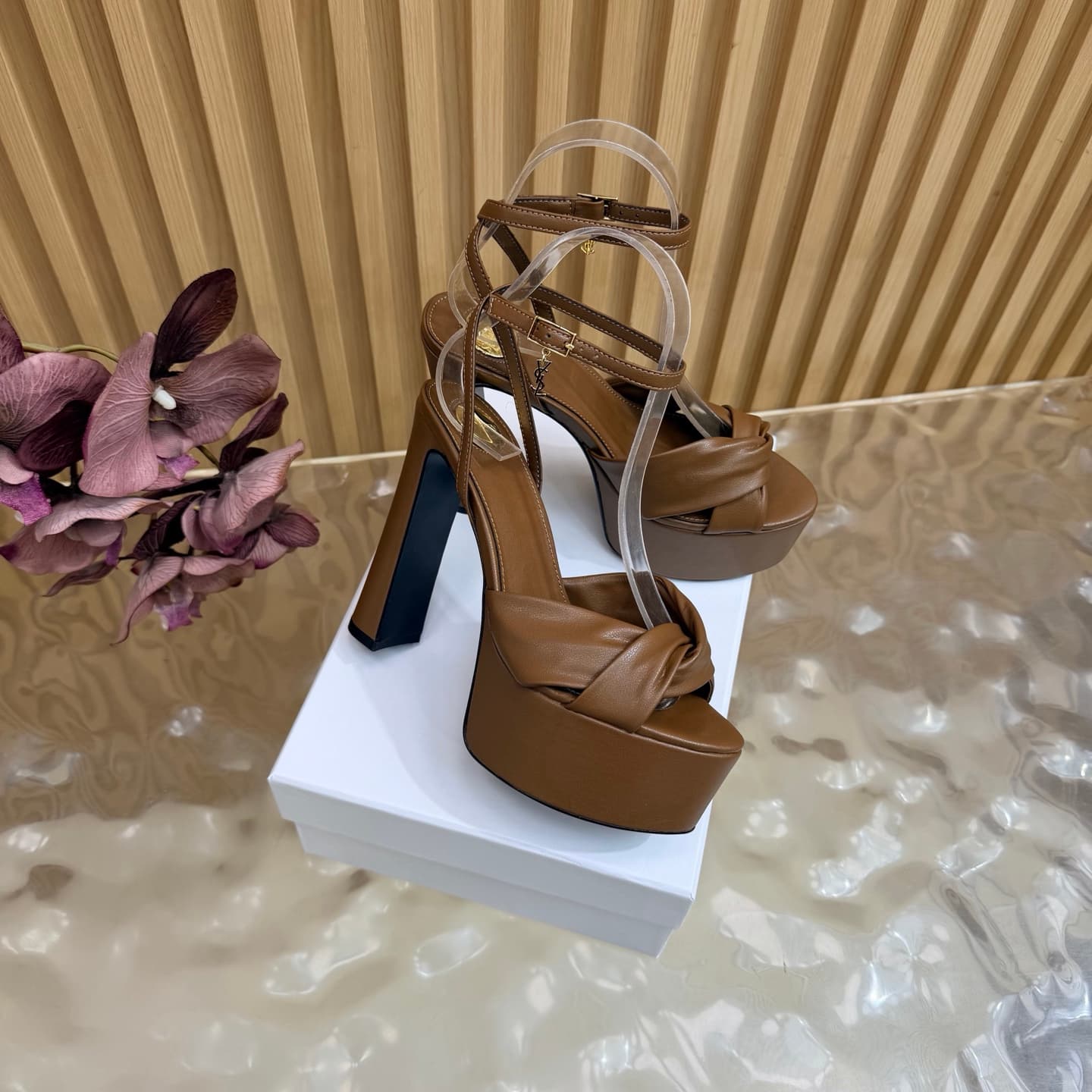 D12223 New model released: YSL Saint Laurent🖤 — SS2026 Summer Fish Mouth high heels. New design, ready for shows, high-heel sandals — image 2