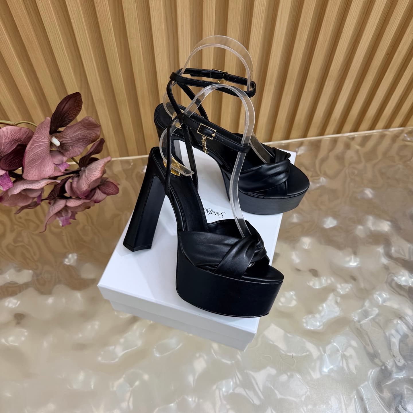 D12222 New model released: YSL Saint Laurent🖤 – SS2026 Summer Fish Mouth high heels. New model, designed for shows, with high heels and sandals. — image 2