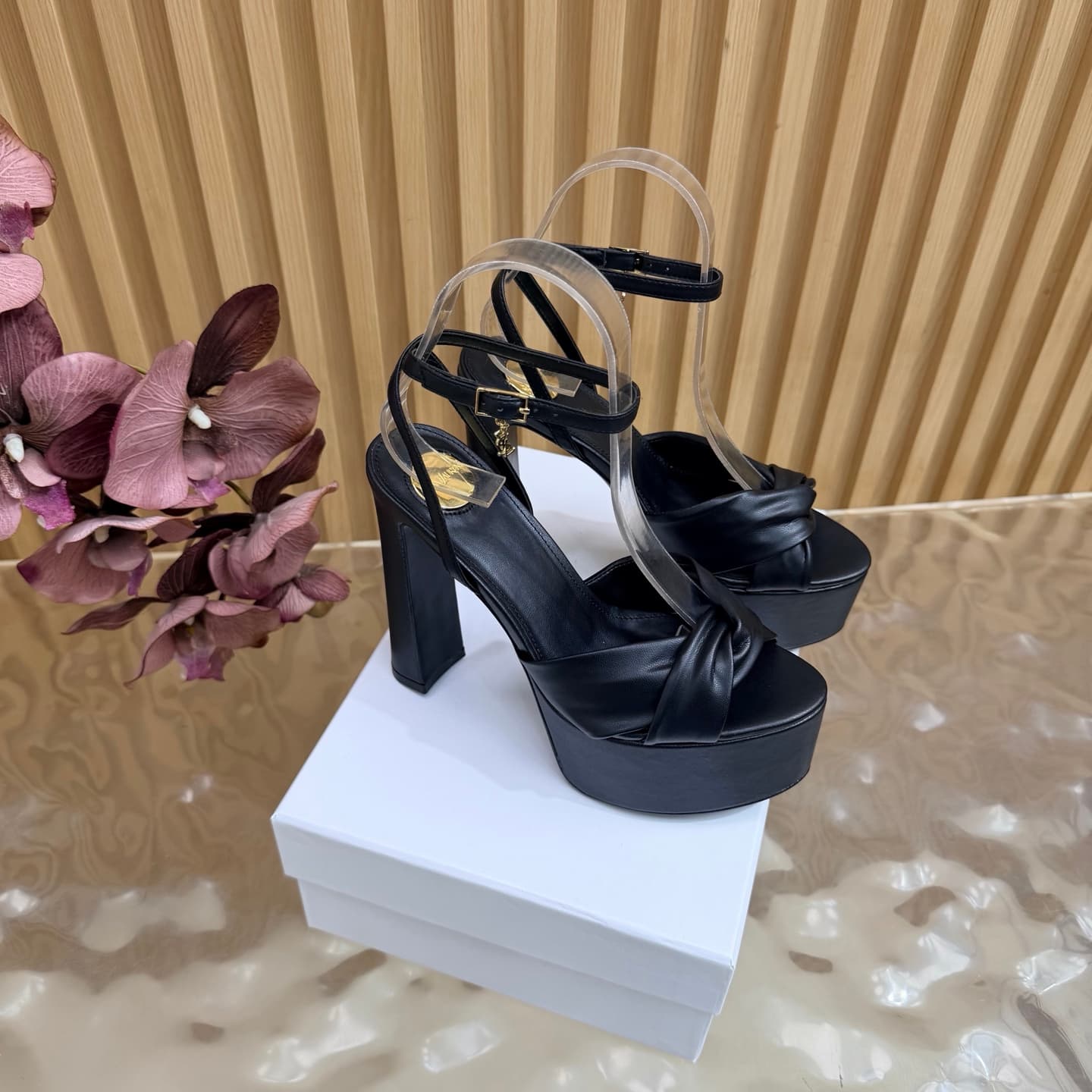 D12222 New model released: YSL Saint Laurent🖤 – SS2026 Summer Fish Mouth high heels. New model, designed for shows, with high heels and sandals. — image 1
