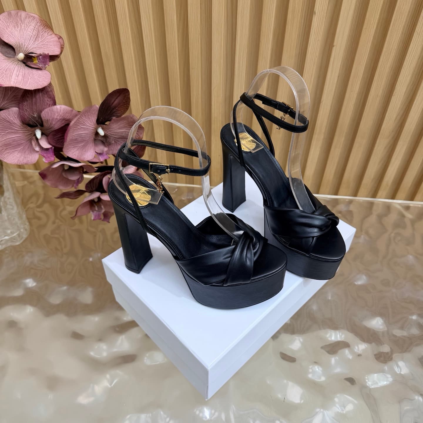 D12222 New model released: YSL Saint Laurent🖤 – SS2026 Summer Fish Mouth high heels. New model, designed for shows, with high heels and sandals. — image 3