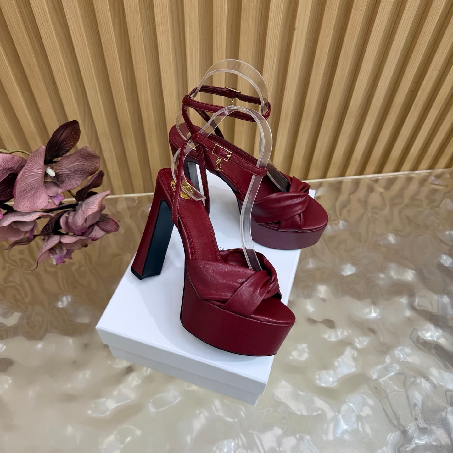 D12224 New model released: YSL Saint Laurent🖤 – SS2026 Summer Fish Mouth high heels. New design, show-wear style, high-heel sandals — image 3