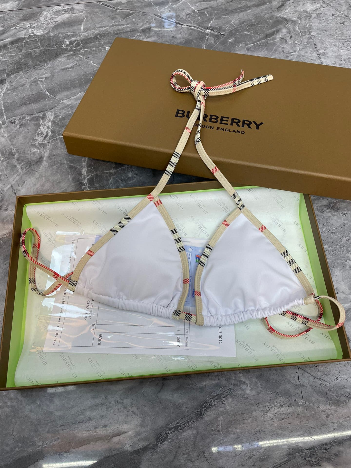 C24965 Burberry swimsuit – Burberry’s new bikini👙 Works perfectly on the body! It goes on sale at all stores simultaneously, giving it a fashionable look. It helps keep you looking younger and gives a youthful vibe. — image 4