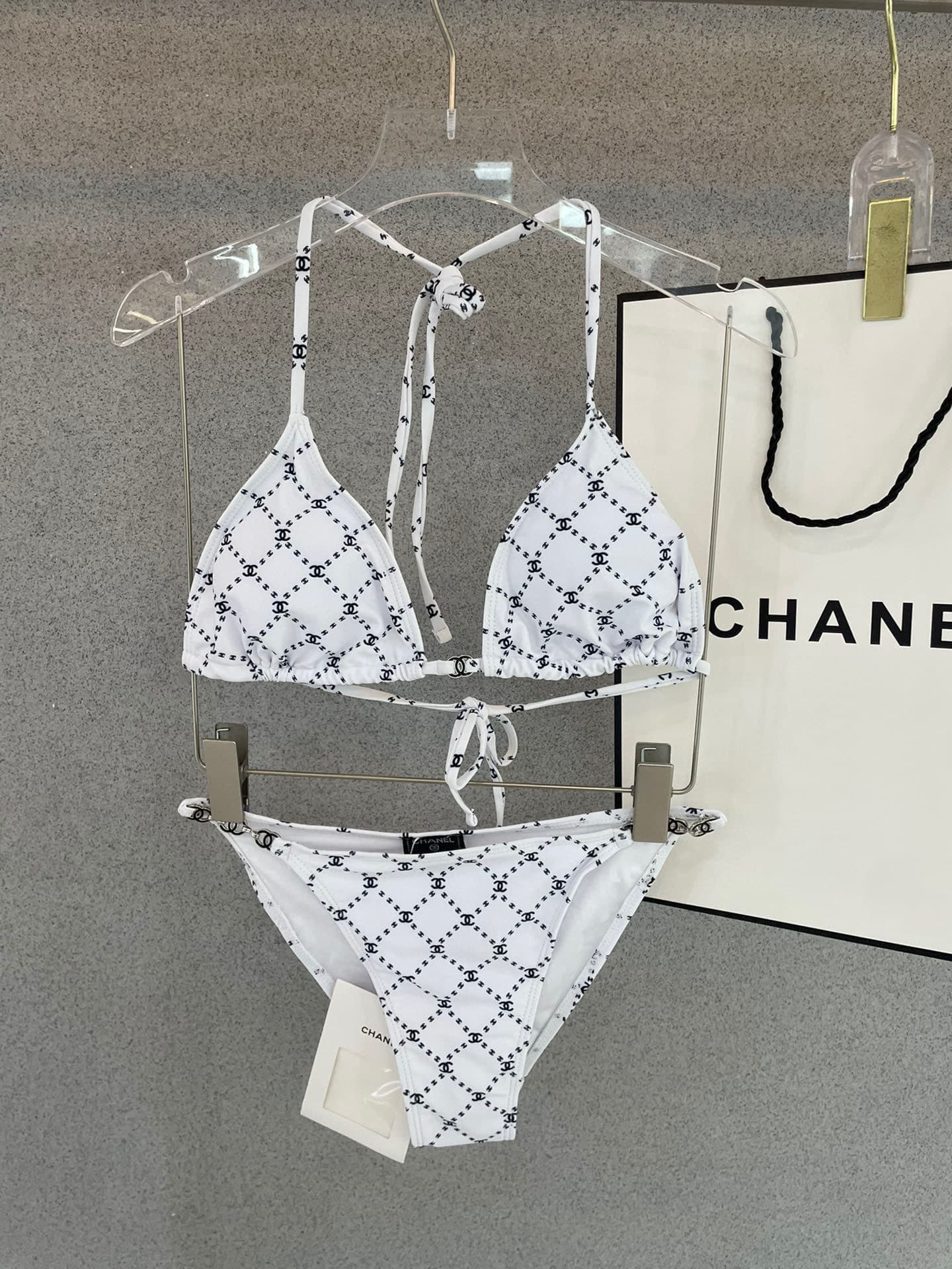 C24920 Chanel swimsuits – Chanel’s new bikinis 👙❤️😍🥰 are suitable for various swimming scenarios 🏊‍♀️ such as by the sea, in pools, in hot springs, at water parks, and during rafting trips 😌 They can be worn both as underwear and outer clothing. — image 8