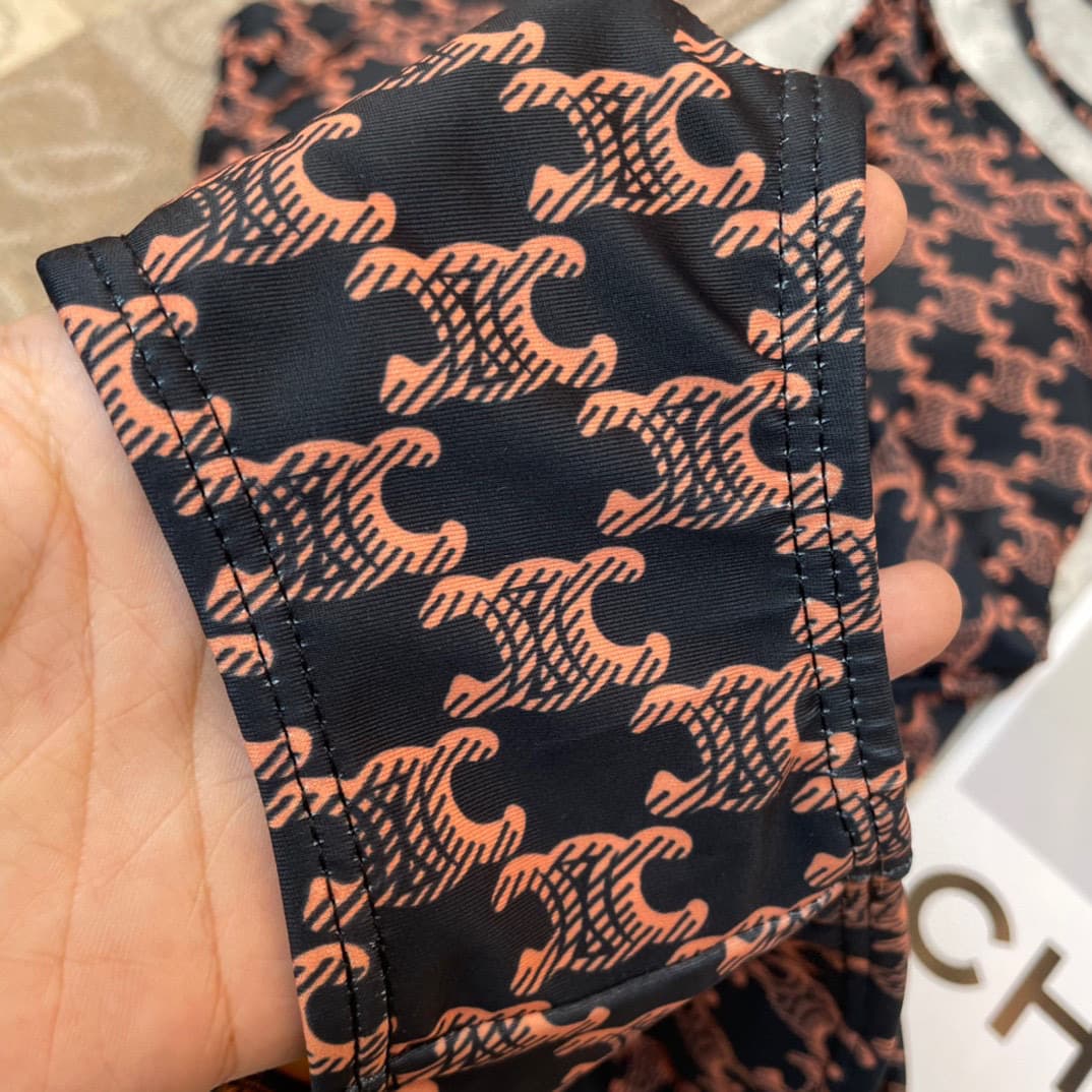 C24919 Celine swimsuit – New model from Celine’s store, elegant style. Patterned bikini with high-class elegance 😍🥰 Suitable for various swimming scenarios 🏊‍♀️ at the beach, swimming pool, hot spring, water park, and rafting too 😌 — image 7