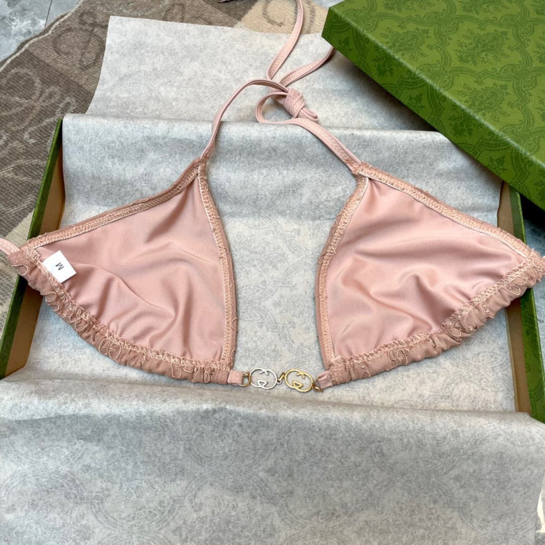 C24912 Gucci swimsuit. New Gucci sexy netted bikini ~ netted lace straps, chain bra (without breast pad) ➕ matching briefs set. Sizes: S, M, L, Xl — image 7