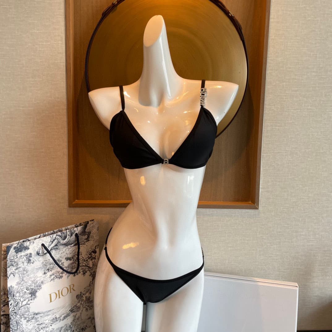 C24886 Big King swimsuit with blank box) Heavy-duty Big King new model bikini ~ featuring diamond-encrusted straps, a tank top, and two pairs of briefs, S.M.L Xl — image 2