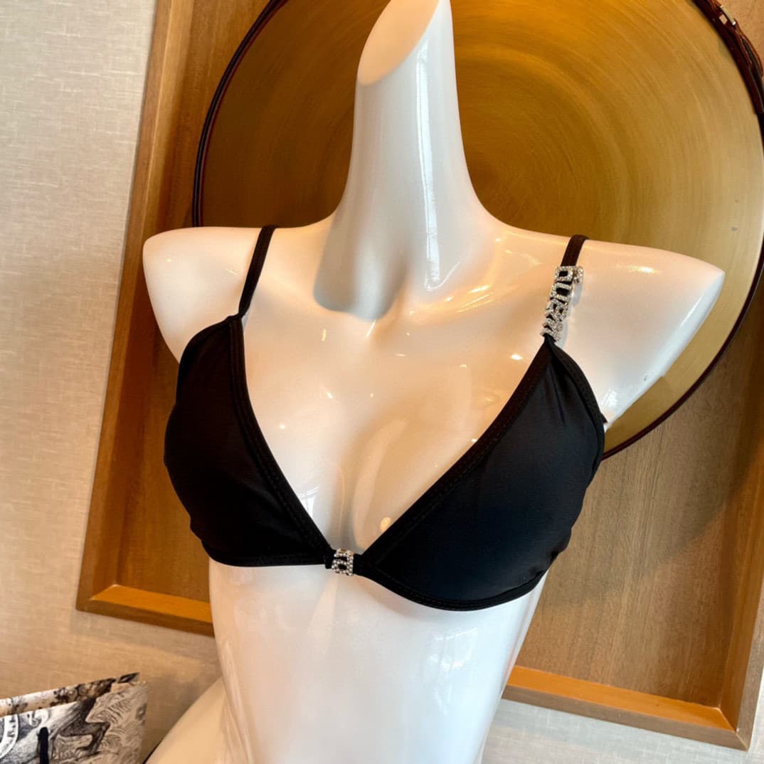 C24886 Big King swimsuit with blank box) Heavy-duty Big King new model bikini ~ featuring diamond-encrusted straps, a tank top, and two pairs of briefs, S.M.L Xl — image 3