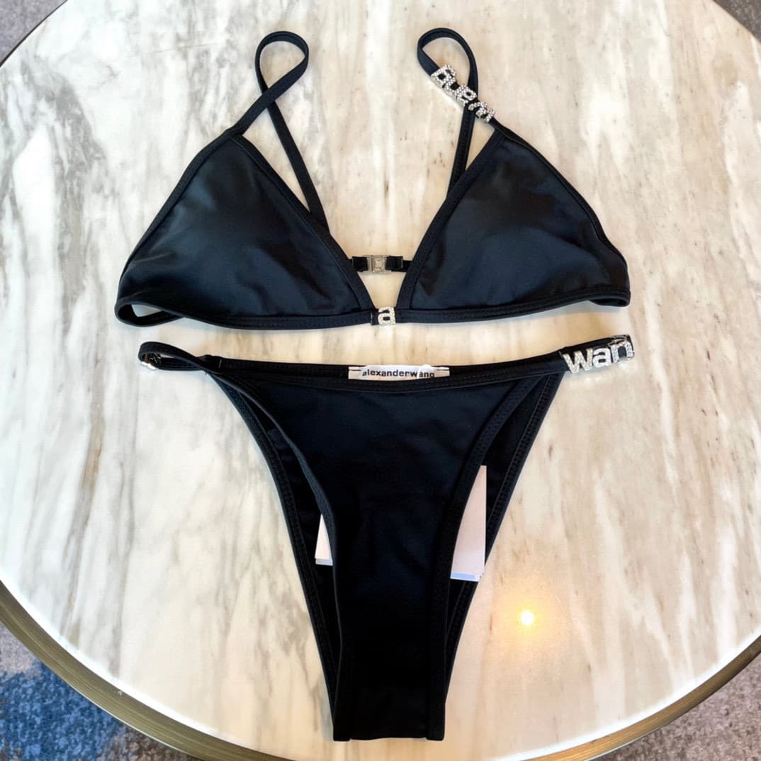 C24886 Big King swimsuit with blank box) Heavy-duty Big King new model bikini ~ featuring diamond-encrusted straps, a tank top, and two pairs of briefs, S.M.L Xl — image 5