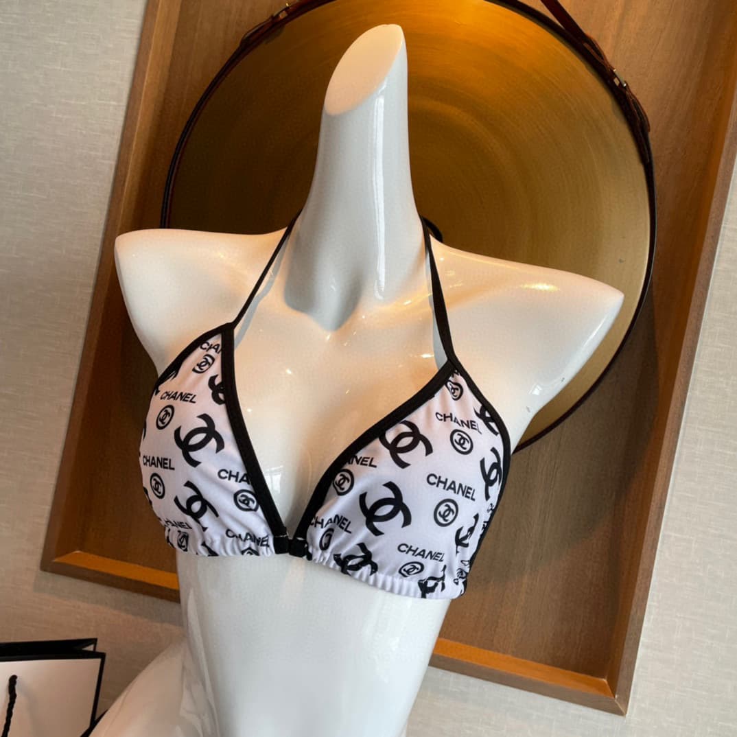 C24891 Chanel swimsuits. Chanel’s new patterned bikini👙❤️😍🥰 – suitable for various swimming scenarios🏊‍♀️ At the beach, swimming pools, hot springs, water parks, and rafting trips – all are possible😌 It can be worn both as an inner outfit and an outer one — image 2
