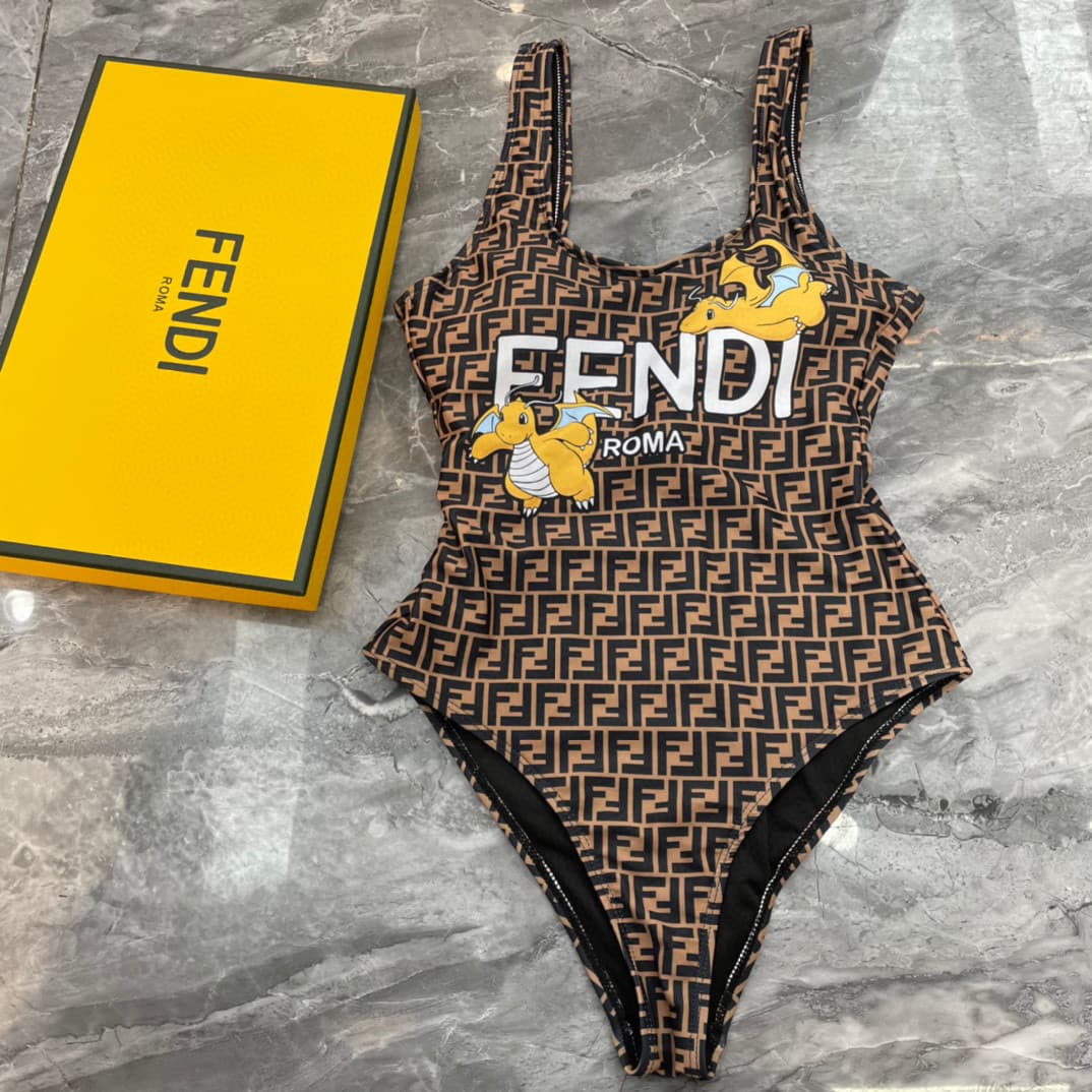 C24892 Fendi swimsuit – Fendi’s new backless one-piece swimsuit in black. Simple and elegant design; suitable for various swimming scenarios 🏊‍♀️. It can be used at the beach, swimming pool, hot spring, water park, or for rafting activities 😌. It can also — image 6